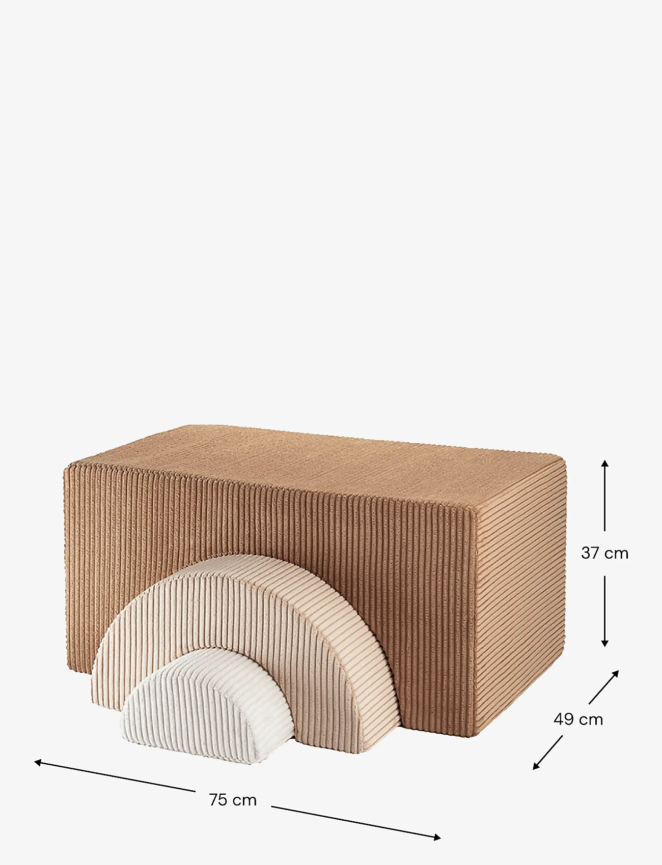 Wigiwama - Rainbow Playset corduroy - möbel für die motorik - toffee - 2