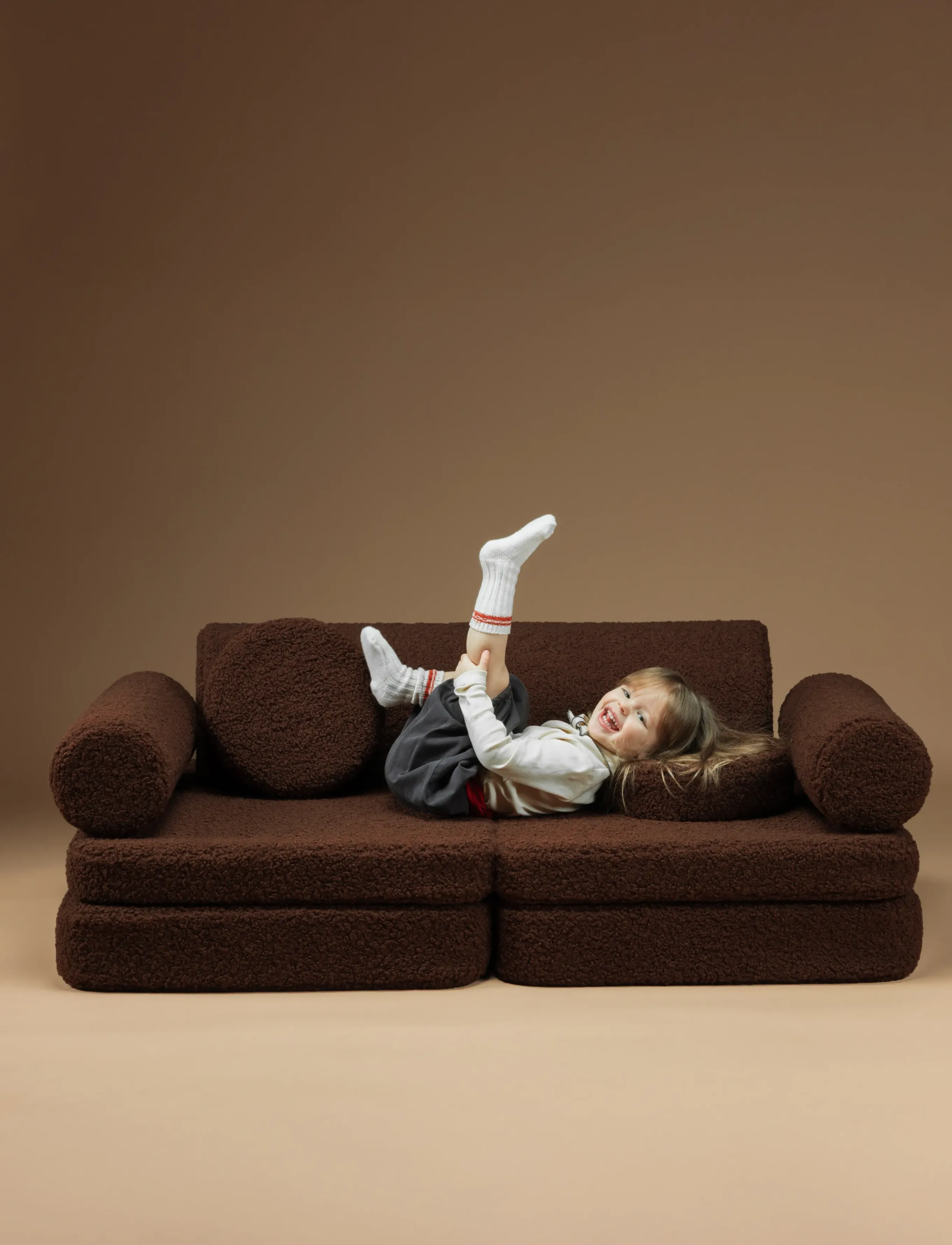 Wigiwama Settee Teddy, 136X 78X 46 cm, Furniture, Braun - Sofas, Kinder