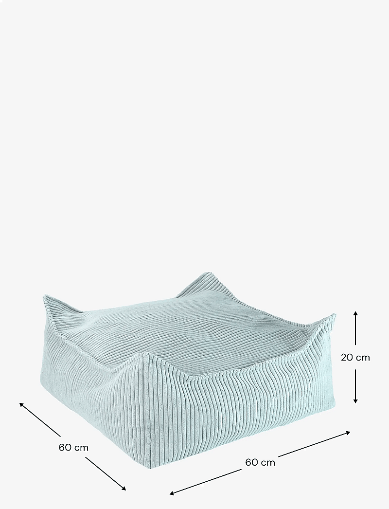 Wigiwama - Square Ottoman corduroy - poufs - peppermint green - 2
