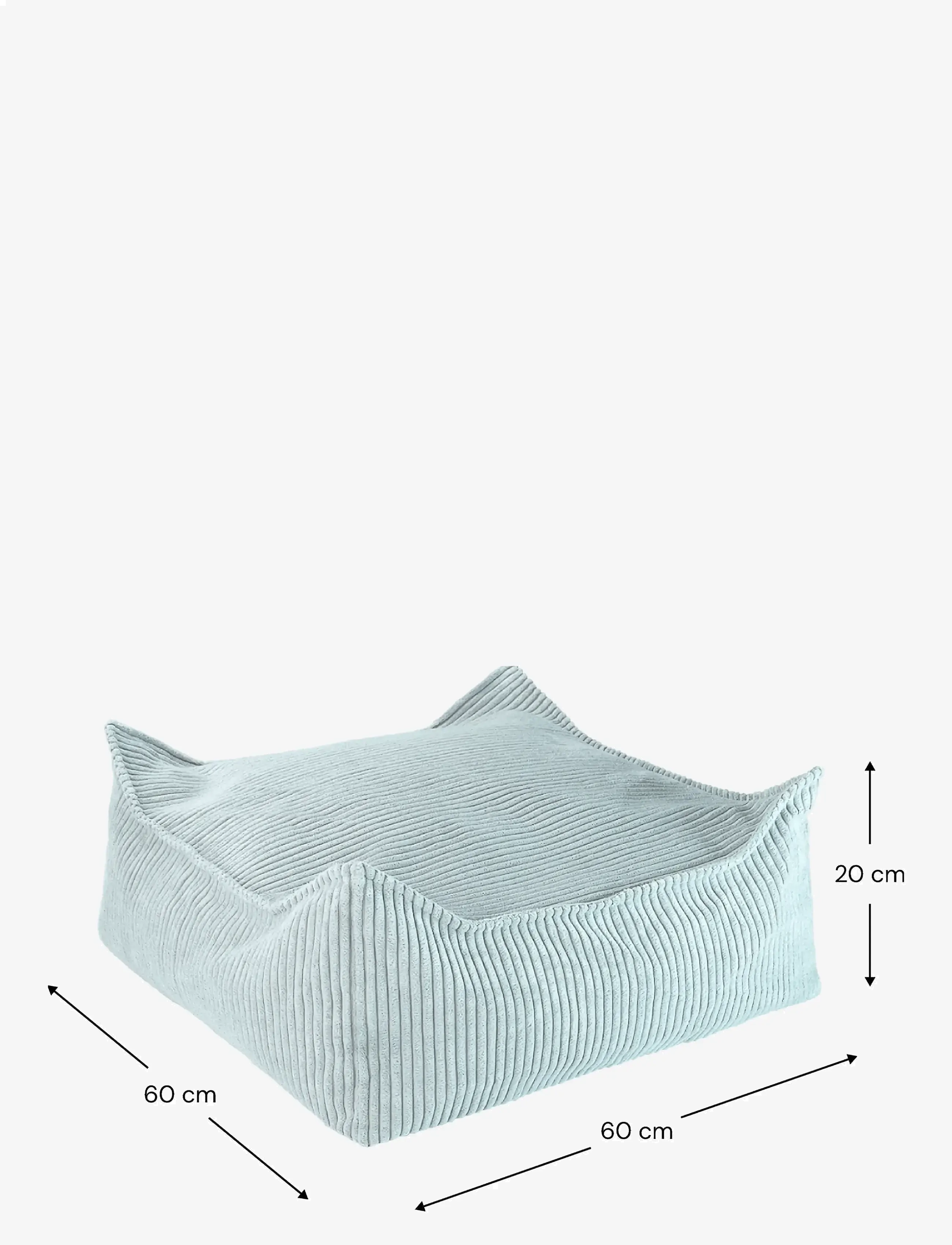 Wigiwama - Square Ottoman corduroy - poefs en fauteuils - peppermint green - 2