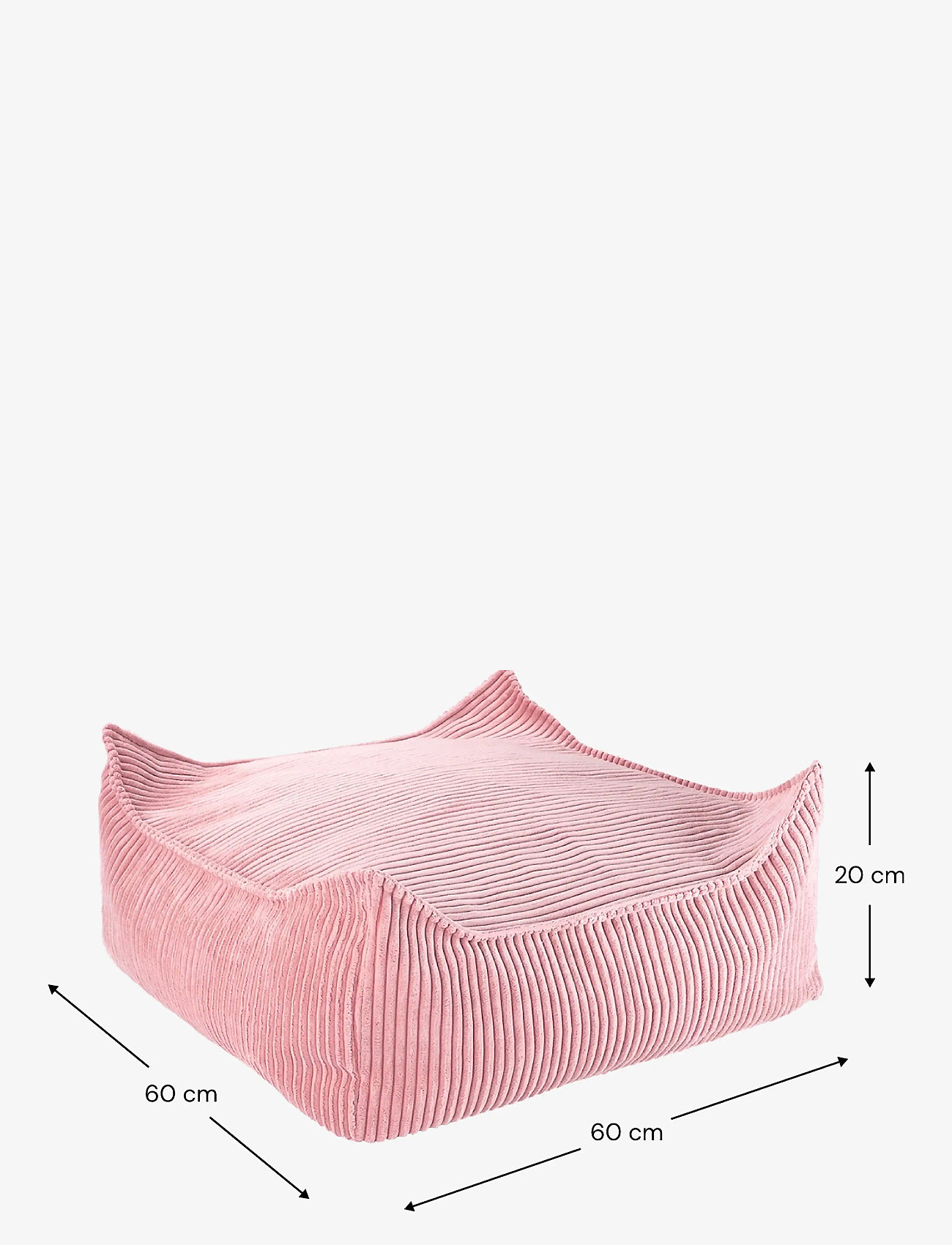 Wigiwama - Square Ottoman corduroy - poufs - pink mousse - 2