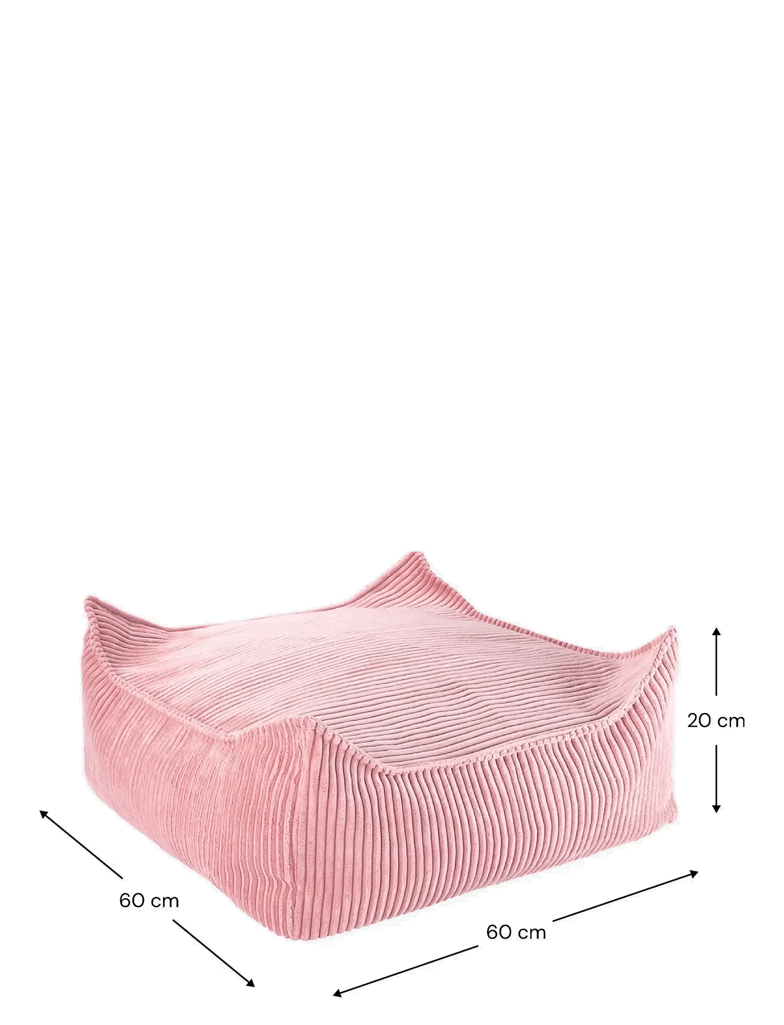 Wigiwama - Square Ottoman corduroy - sittpuffar & fåtöljer - pink mousse - 2