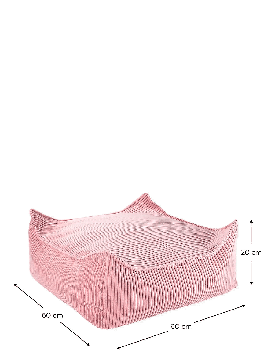 Wigiwama - Square Ottoman corduroy - poufs & lehnstühle - pink mousse - 2