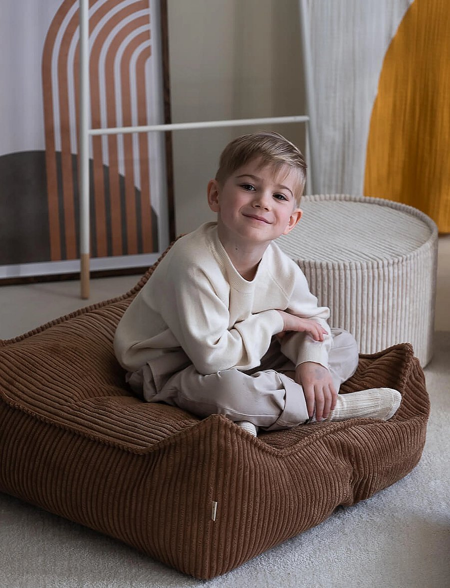 Wigiwama - Square Ottoman corduroy - poufs & lehnstühle - toffee - 3