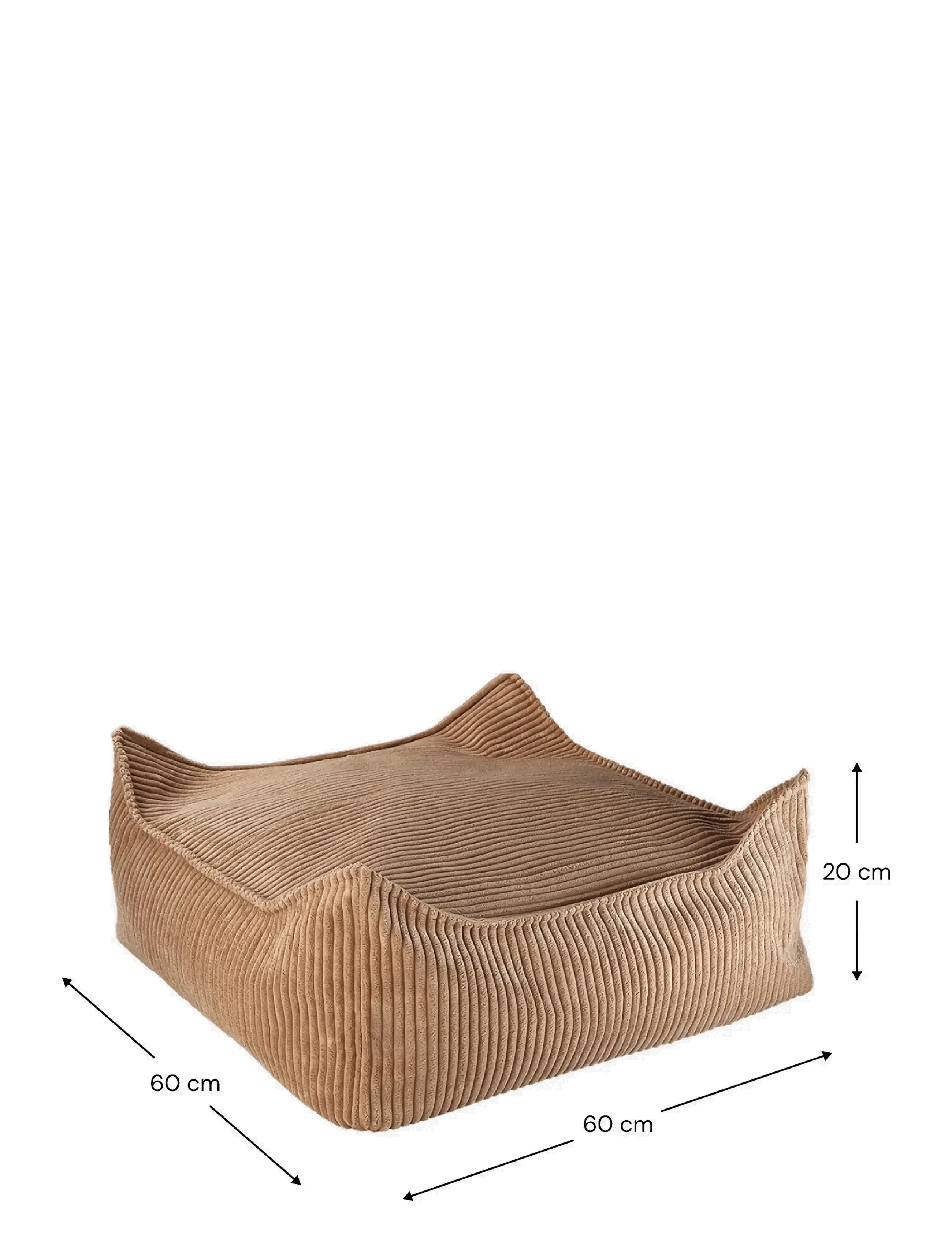 Wigiwama - Square Ottoman corduroy - poufit ja nojatuolit - toffee - 2