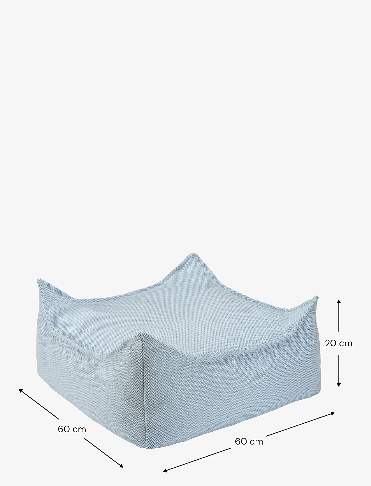 Wigiwama - Azure Outdoor Square Ottoman - utemöbler - azure - 2