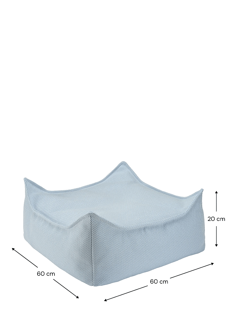Wigiwama - Herba Outdoor Square Ottoman - välimööbel - azure - 2