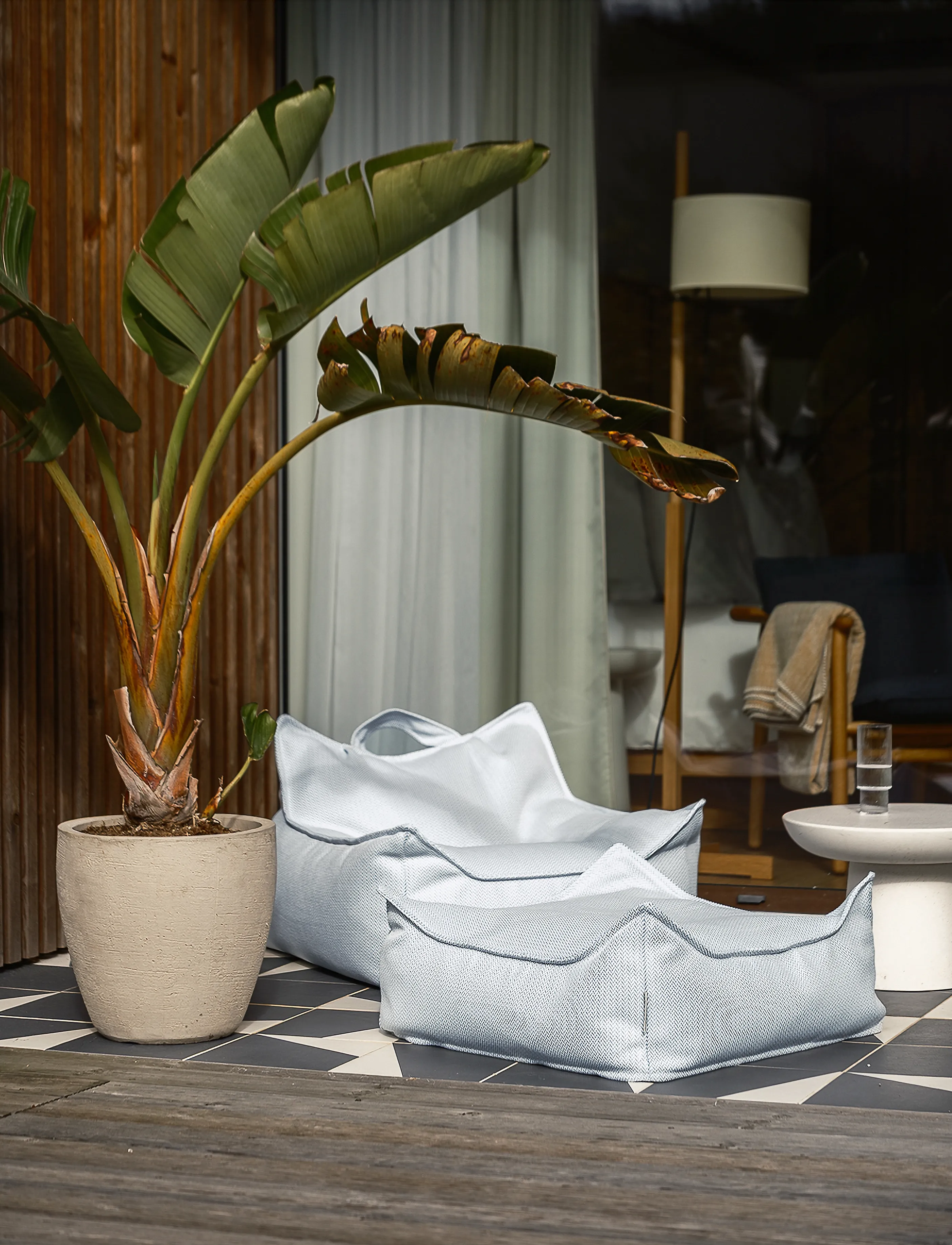 Wigiwama - Herba Outdoor Square Ottoman - välimööbel - azure - 5