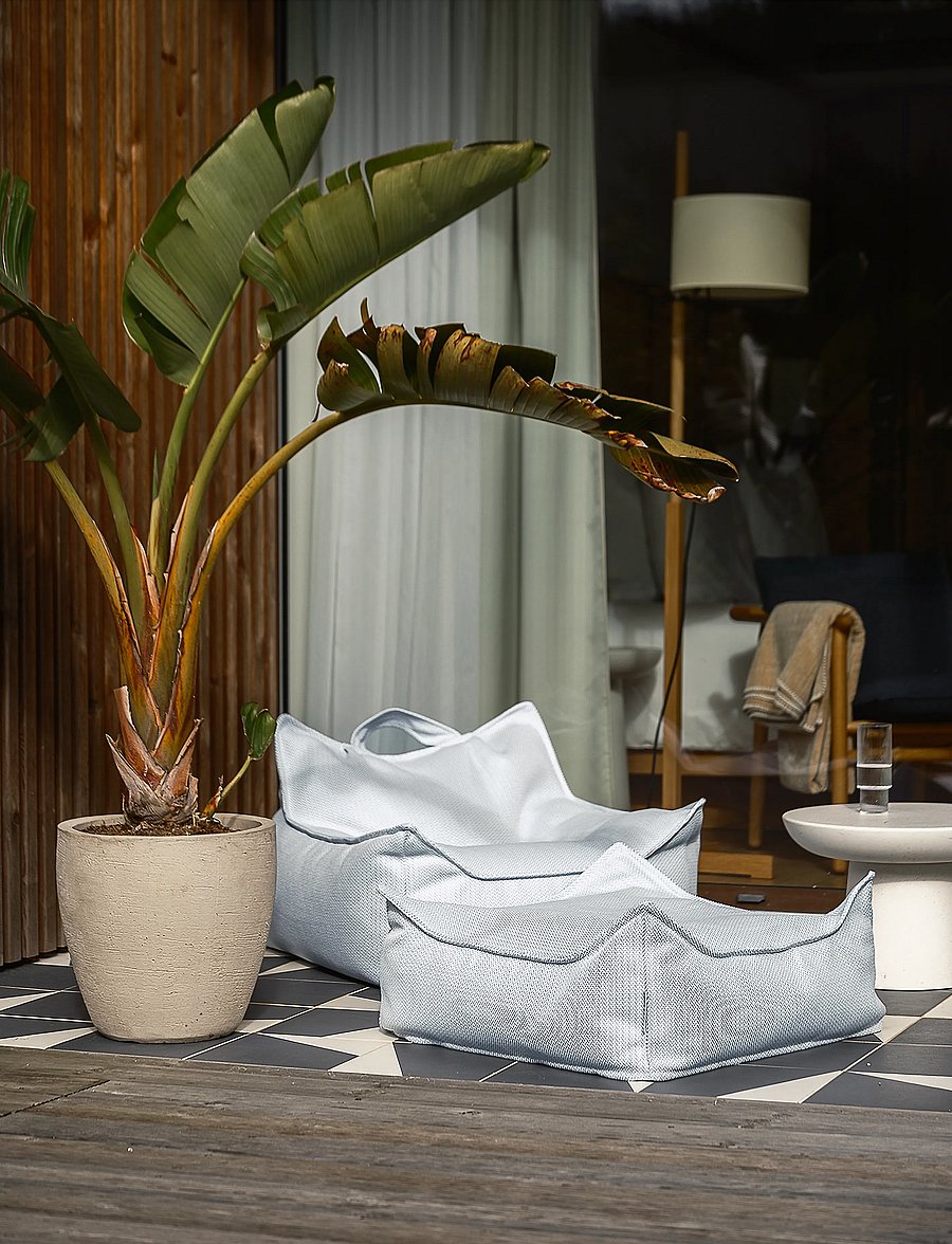 Wigiwama - Herba Outdoor Square Ottoman - välimööbel - azure - 5