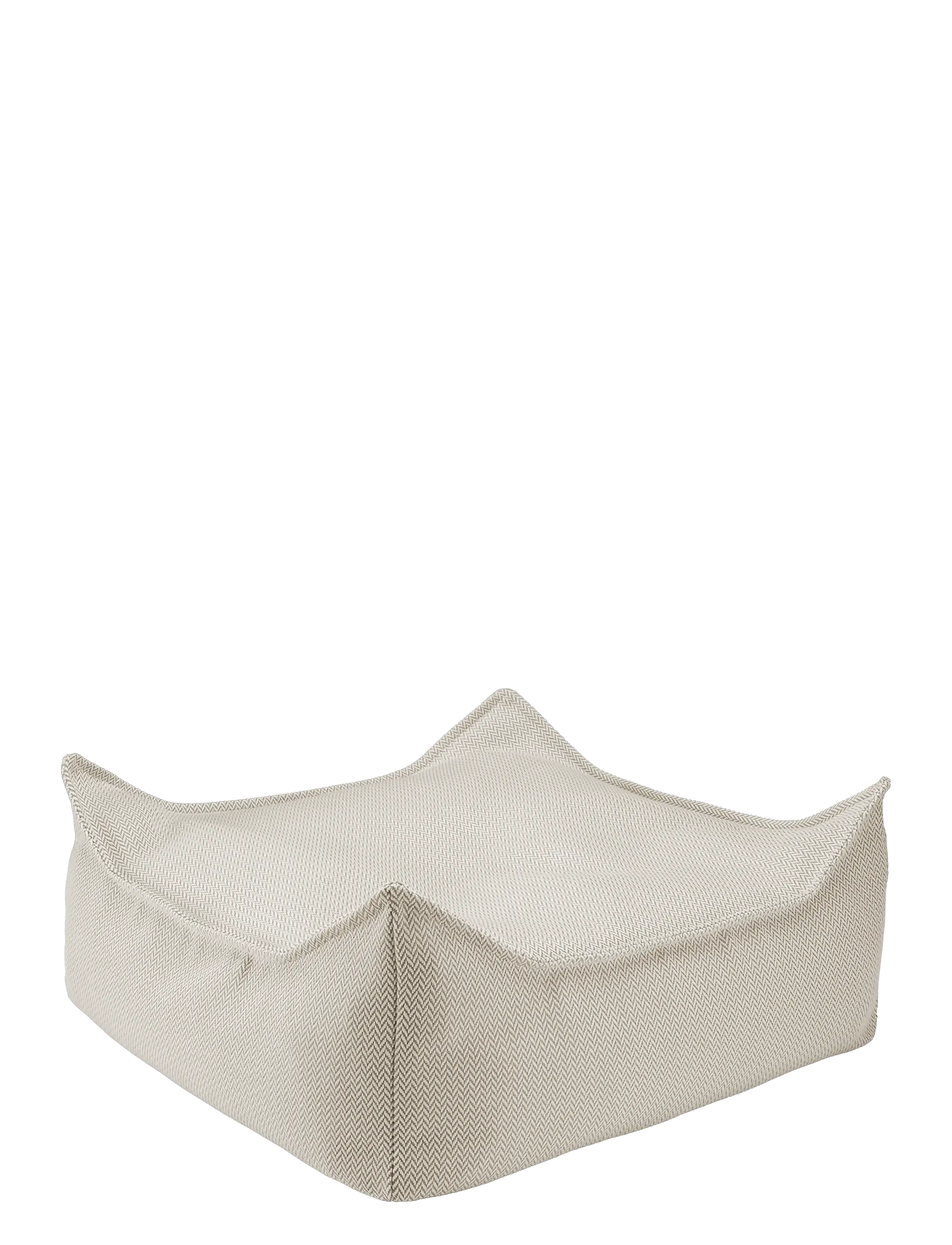 Wigiwama Terra Outdoor Square Ottoman, Stol & Stools, Beige, Str: 60X 60X 20CM