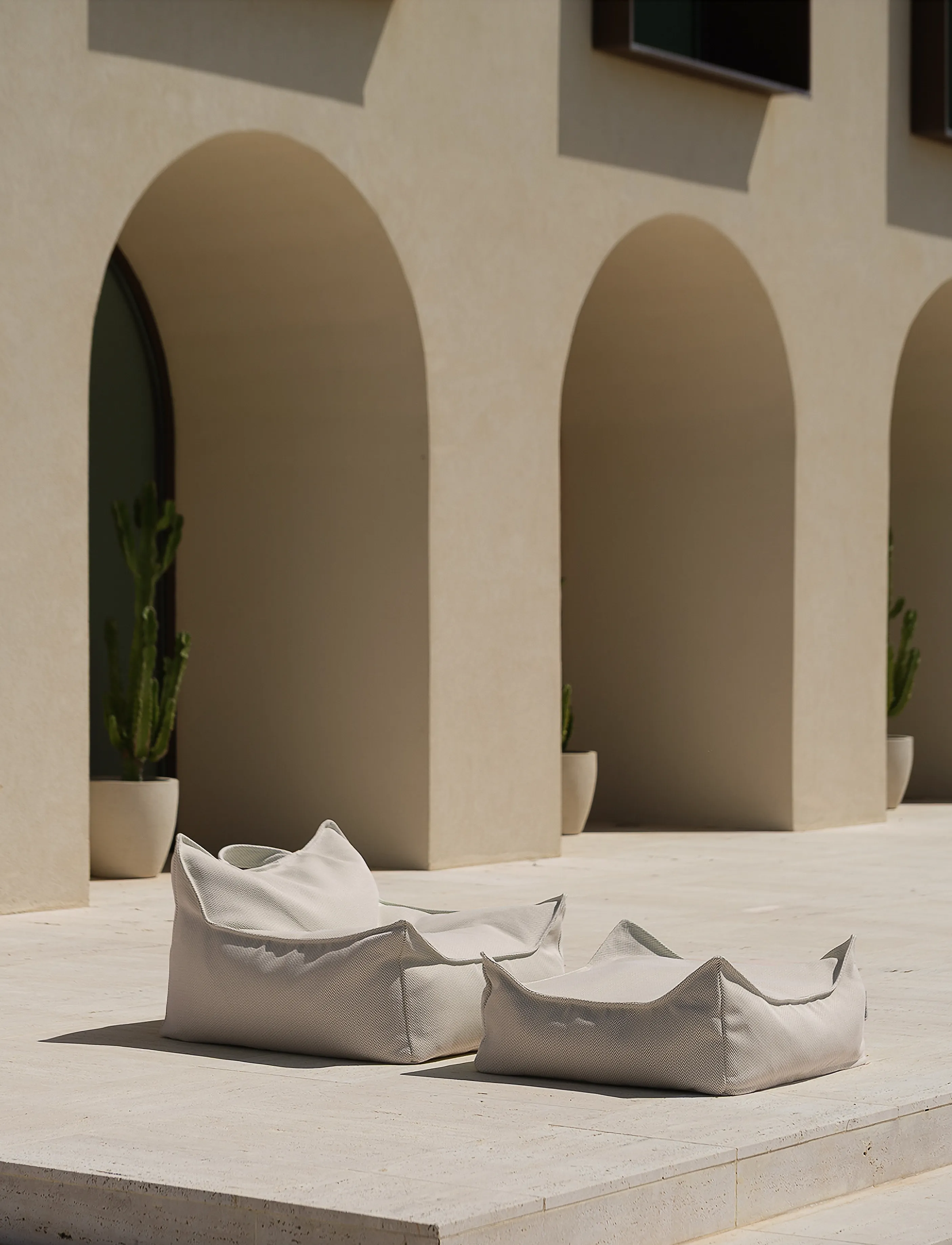 Wigiwama - Herba Outdoor Square Ottoman - utemöbler - terra - 3