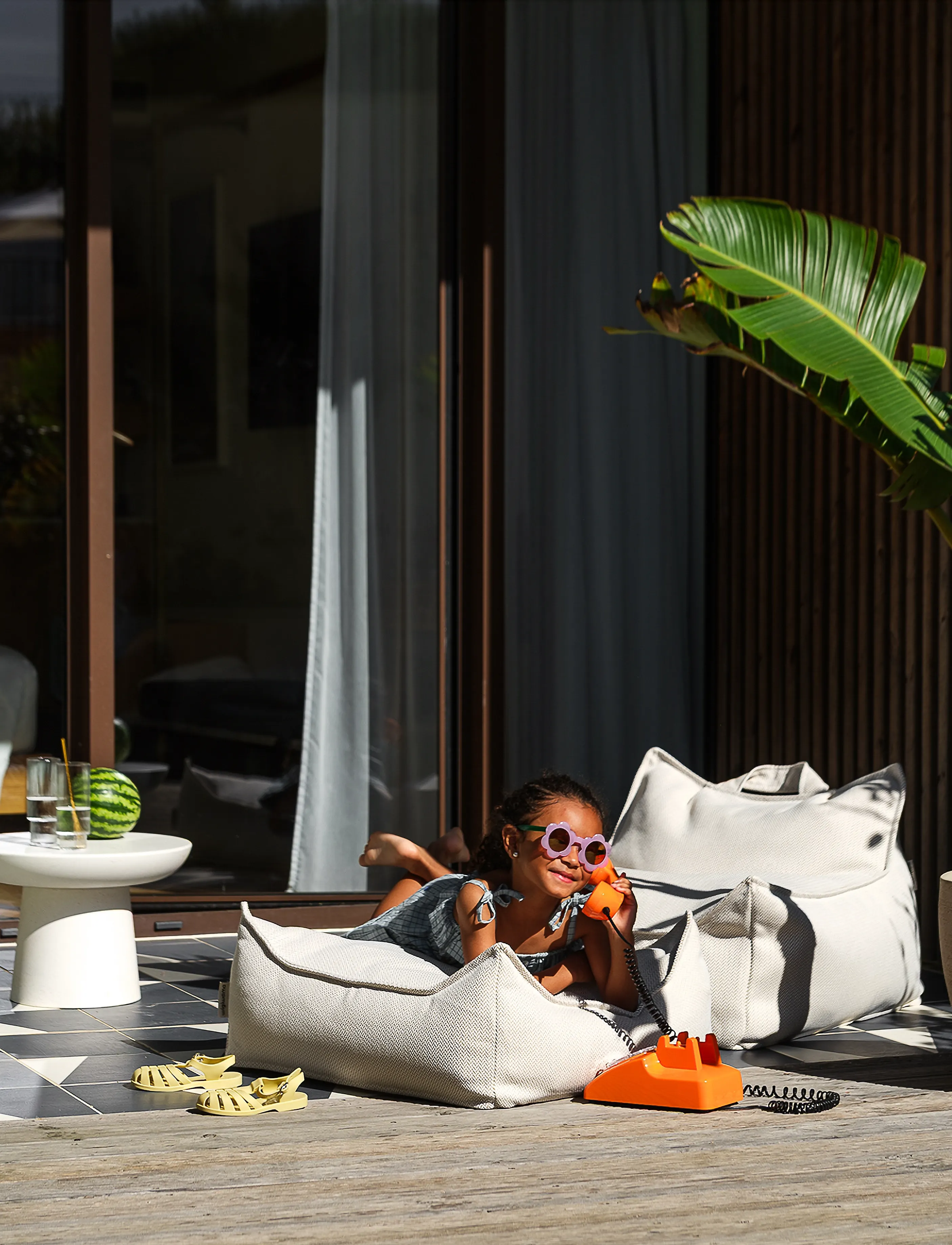 Wigiwama - Herba Outdoor Square Ottoman - utemöbler - terra - 5