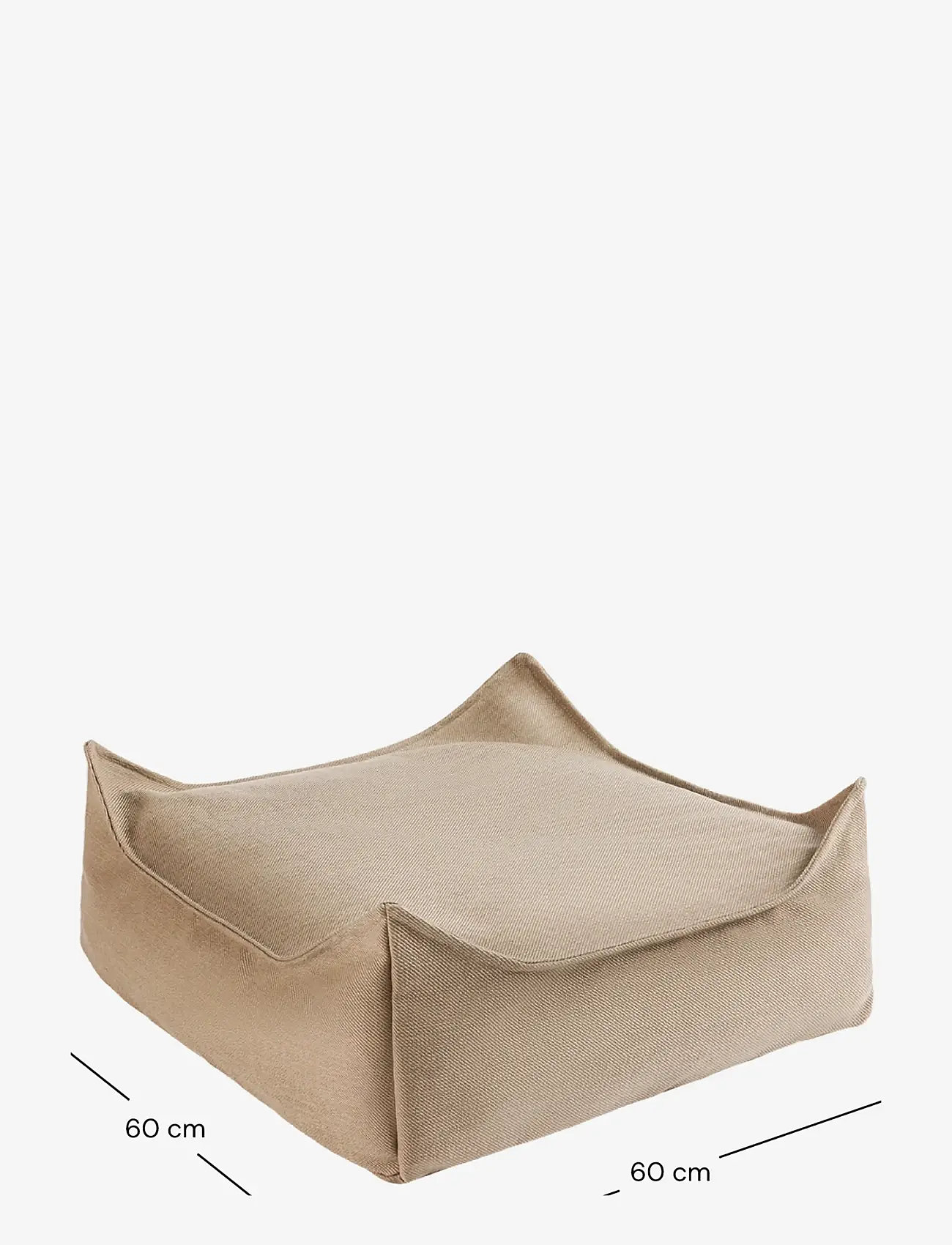 Wigiwama - Seashell Outdoor Square Ottoman - outdoor furniture - dune - 2