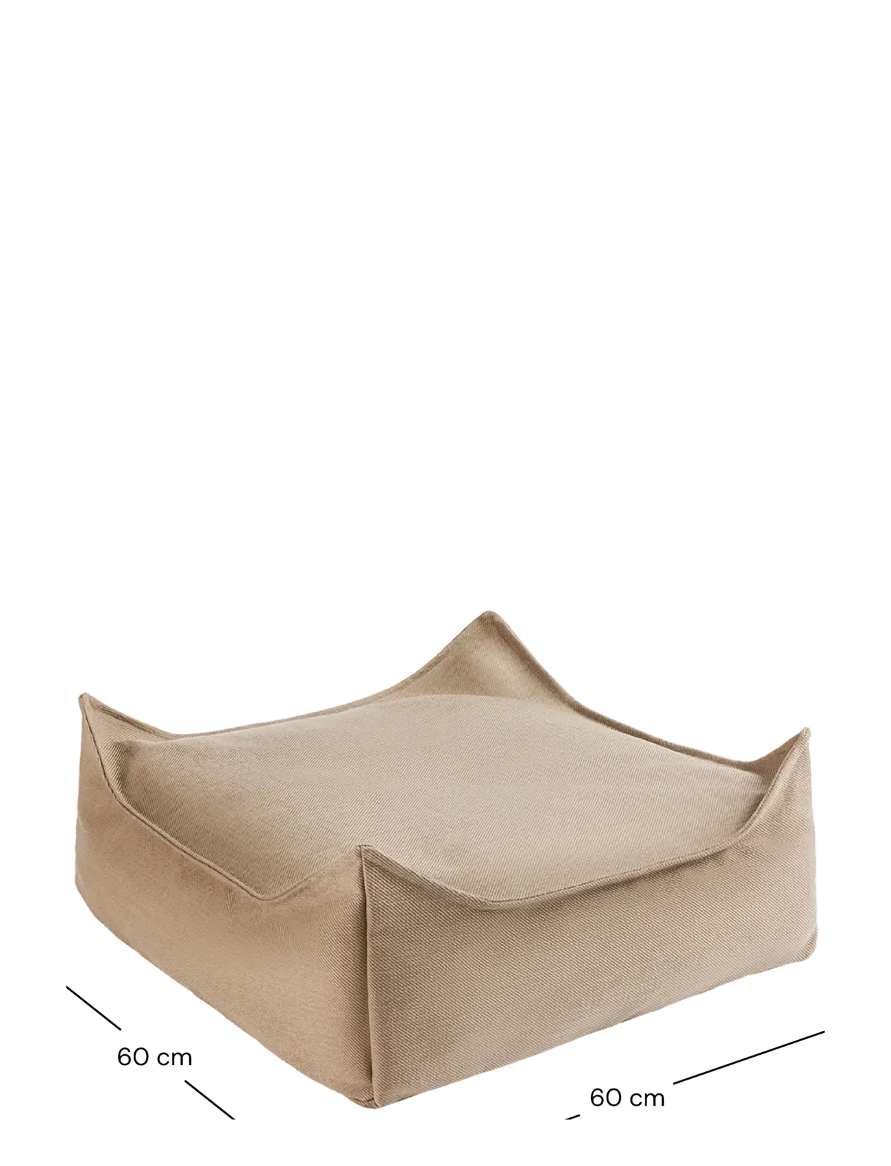 Wigiwama - Seashell Outdoor Square Ottoman - ulkokalusteet - dune - 2
