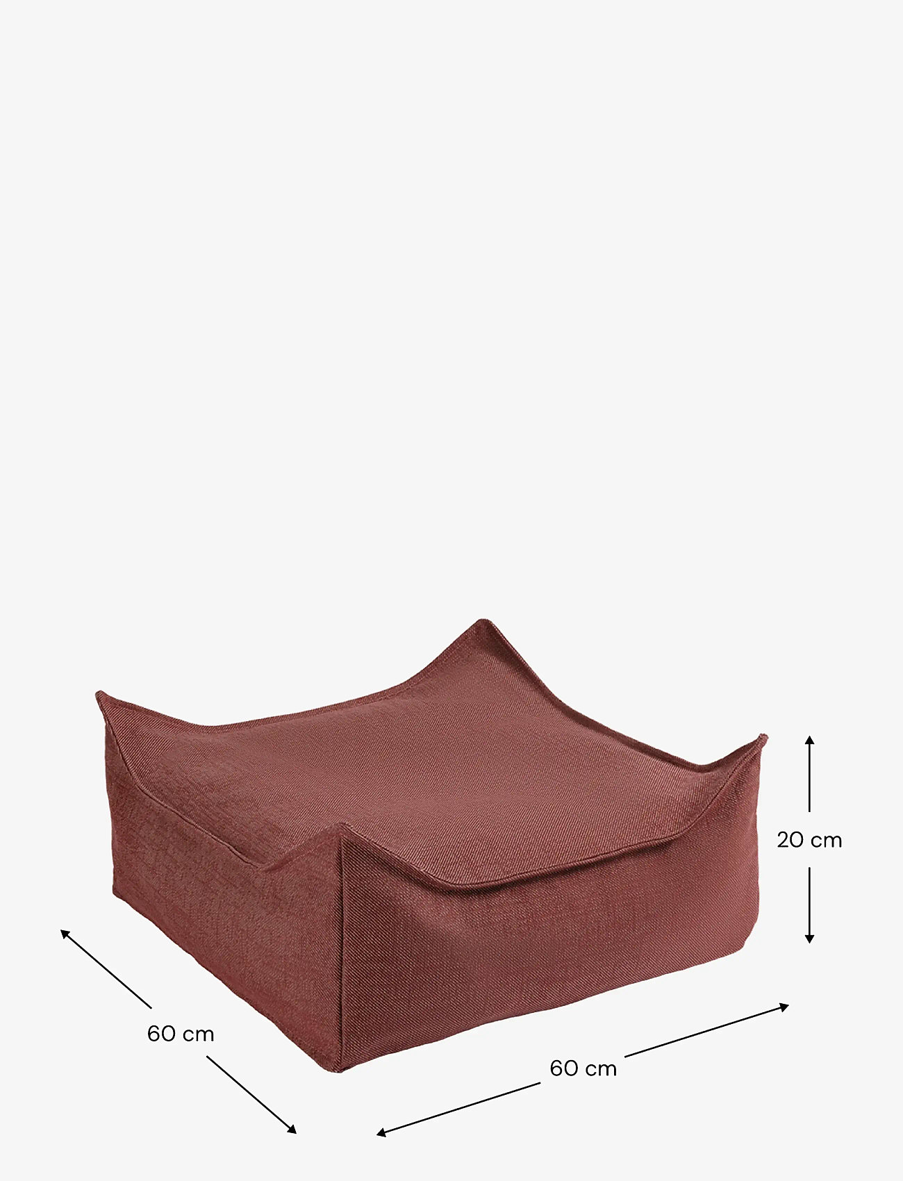 Wigiwama - Seashell Outdoor Square Ottoman - välimööbel - pomegranate - 2