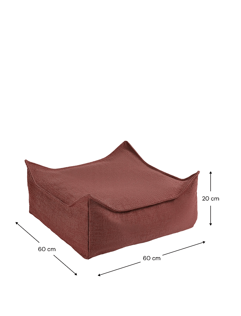 Wigiwama - Seashell Outdoor Square Ottoman - välimööbel - pomegranate - 2