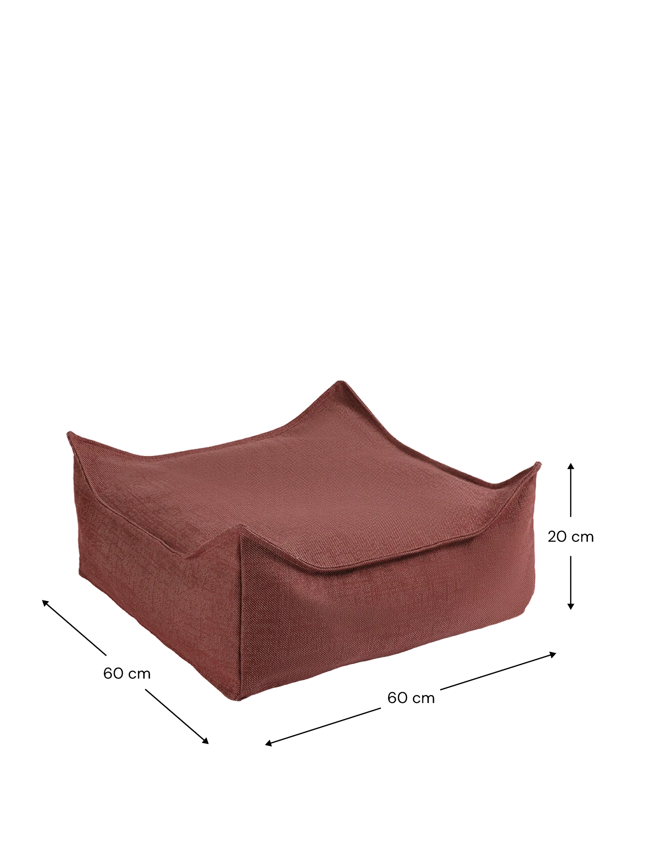 Wigiwama - Seashell Outdoor Square Ottoman - utemöbler - pomegranate - 2