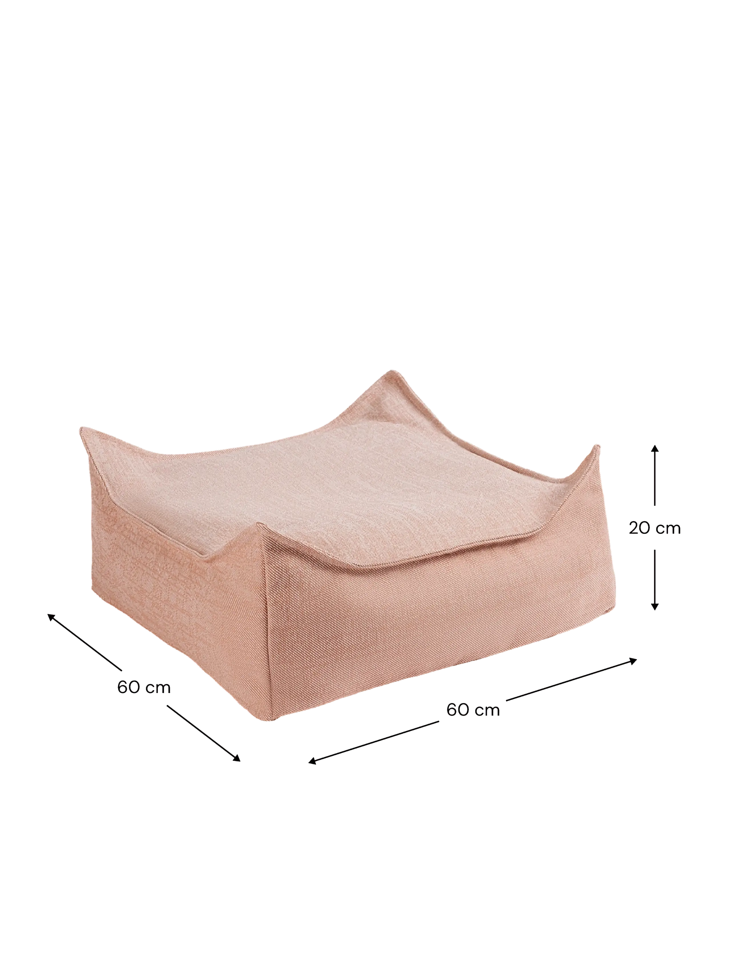Wigiwama - Seashell Outdoor Square Ottoman - ulkokalusteet - seashell - 2