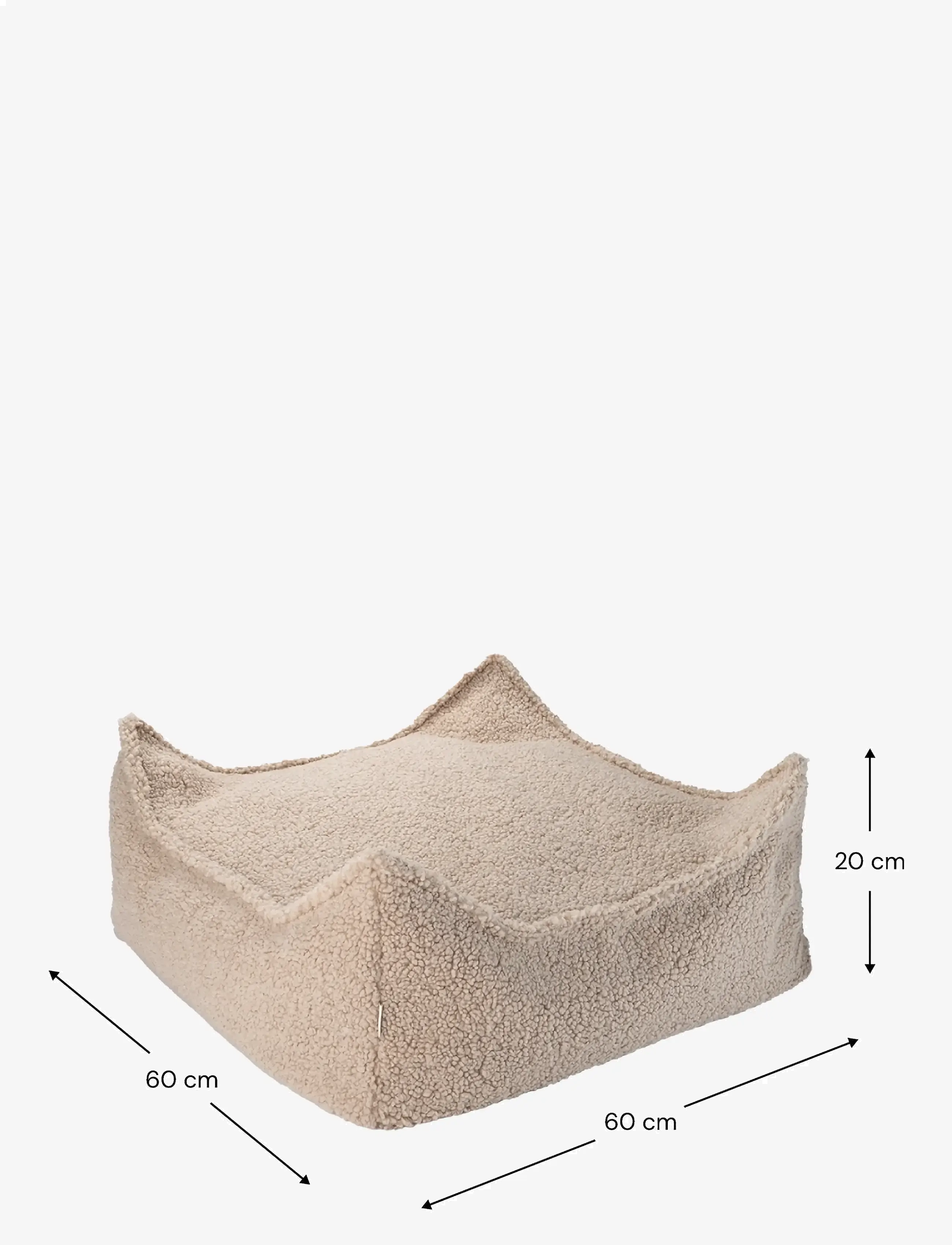 Wigiwama - Square Ottoman teddy - sittpuffar & fåtöljer - biscuit - 2