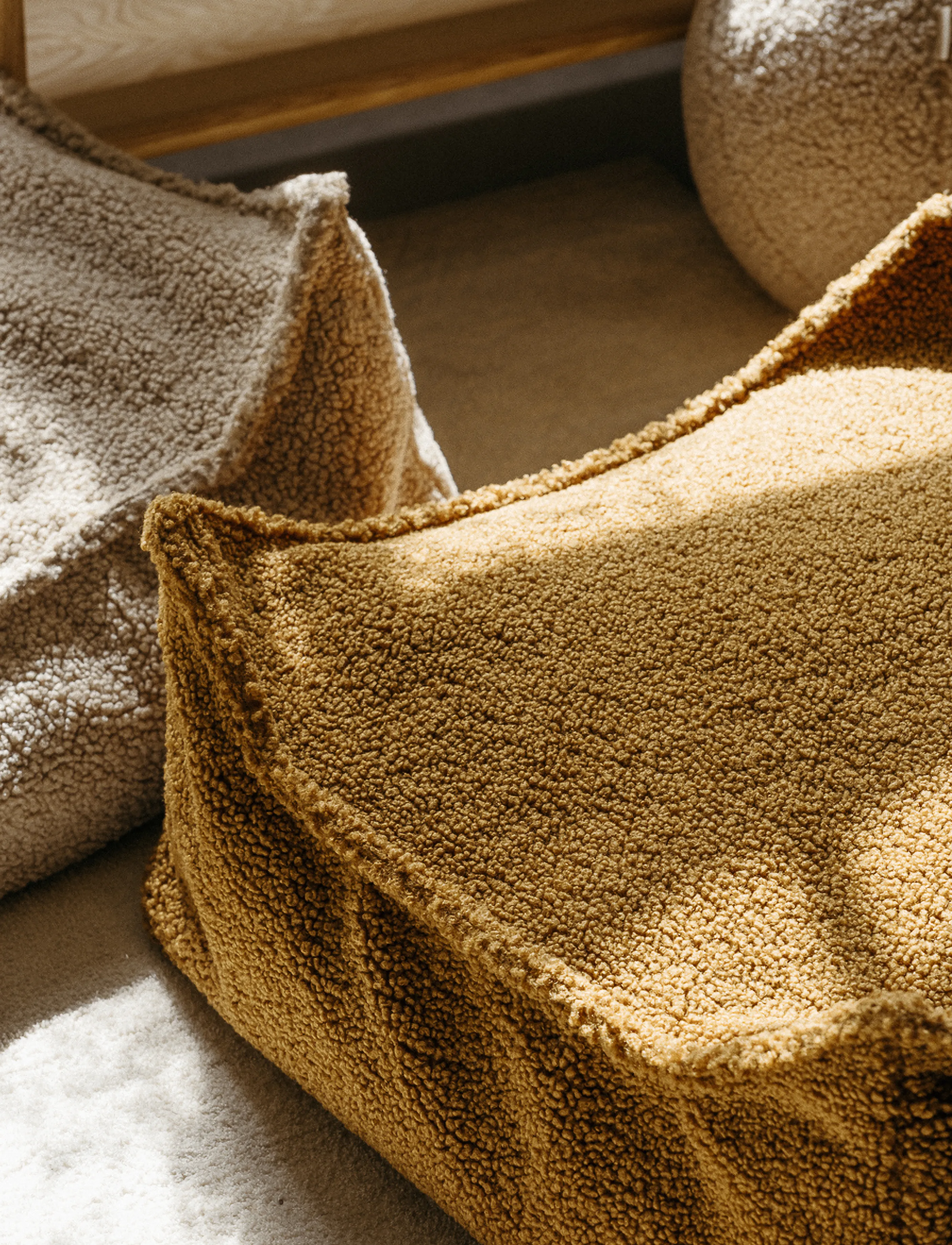 Wigiwama - Square Ottoman teddy - poufs & lehnstühle - maple - 4