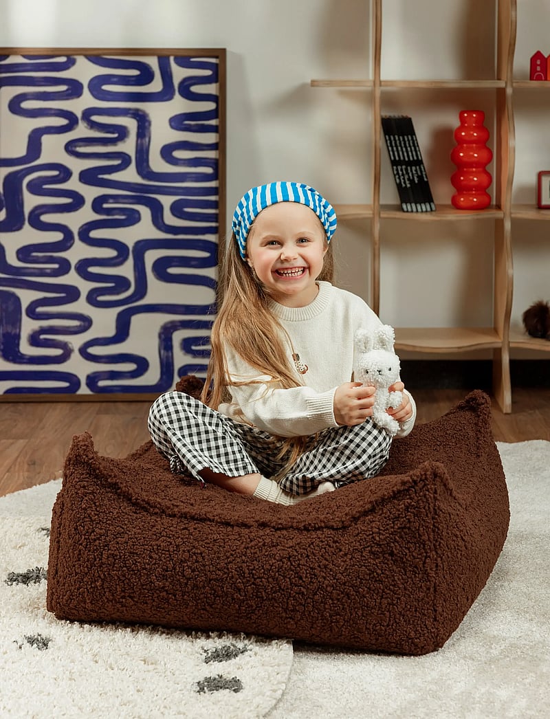 Wigiwama - Square Ottoman teddy - puhvetid ja tugitoolid - warm hazel - 0