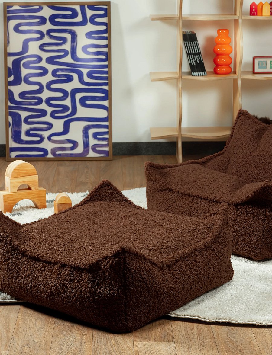 Wigiwama - Square Ottoman teddy - poufs & lehnstühle - warm hazel - 3