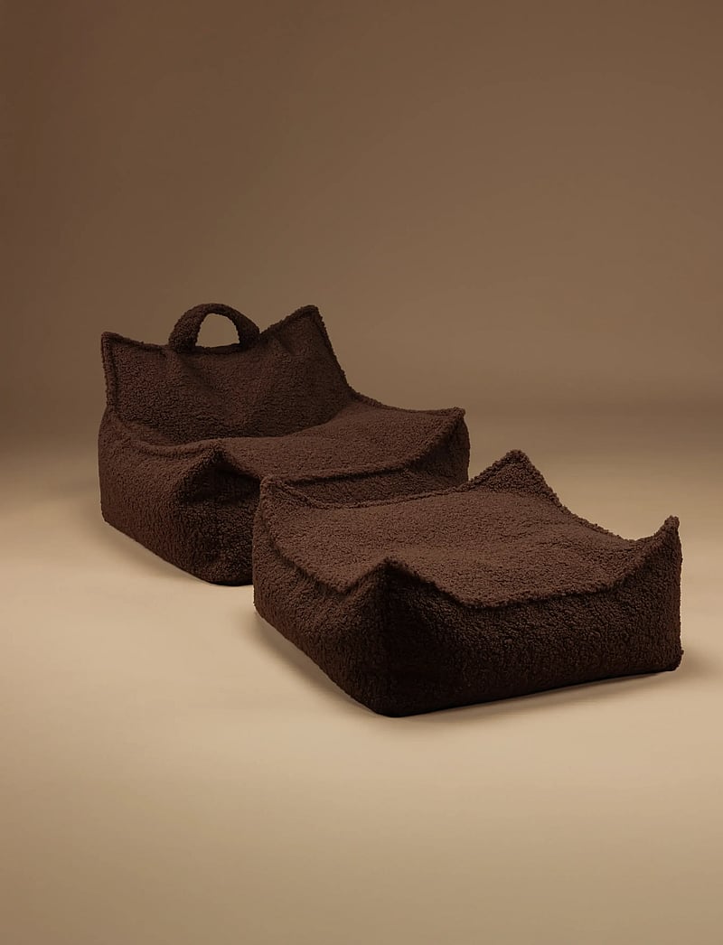 Wigiwama - Square Ottoman teddy - puhvetid ja tugitoolid - warm hazel - 4