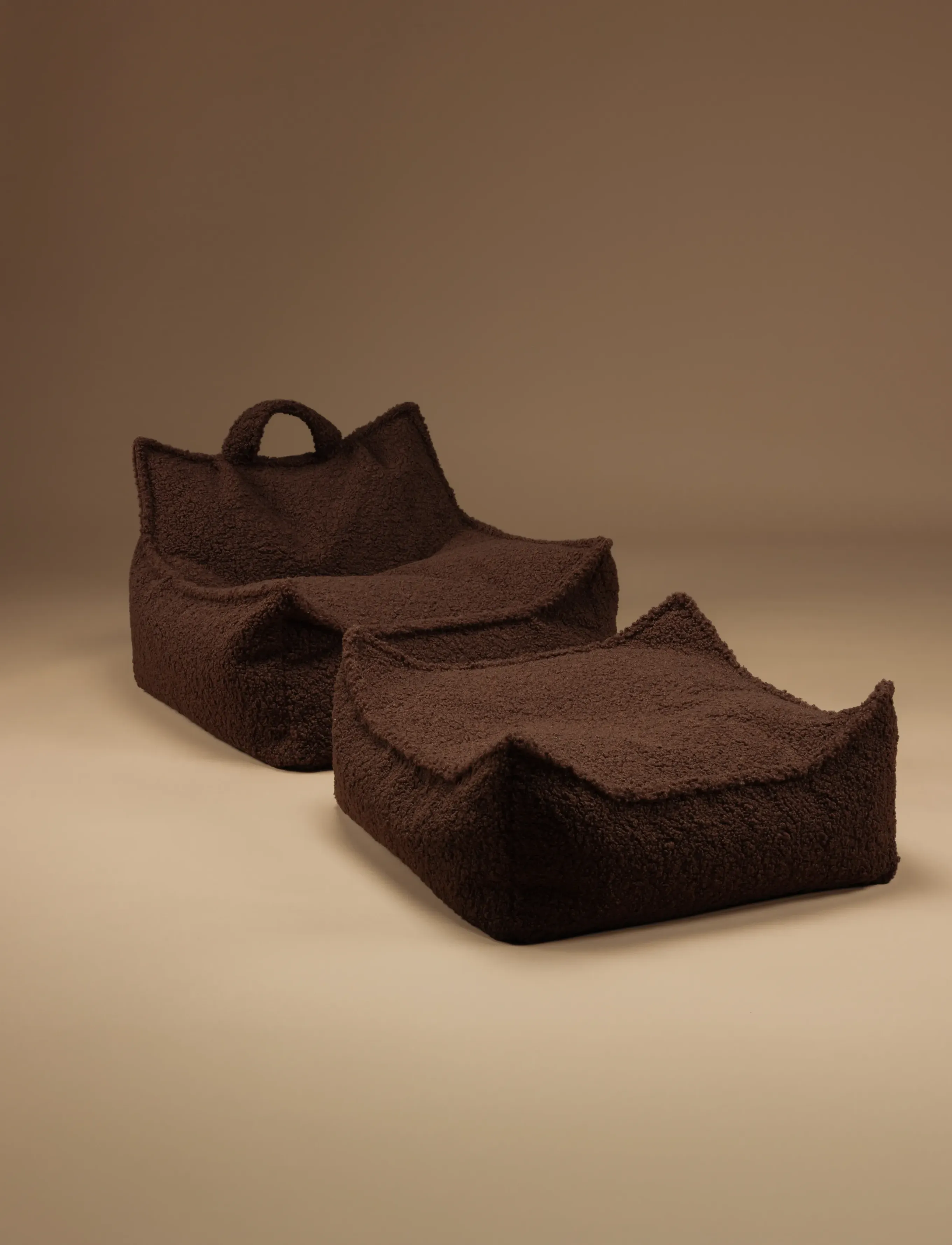 Wigiwama - Square Ottoman teddy - pufai ir foteliai - warm hazel - 4