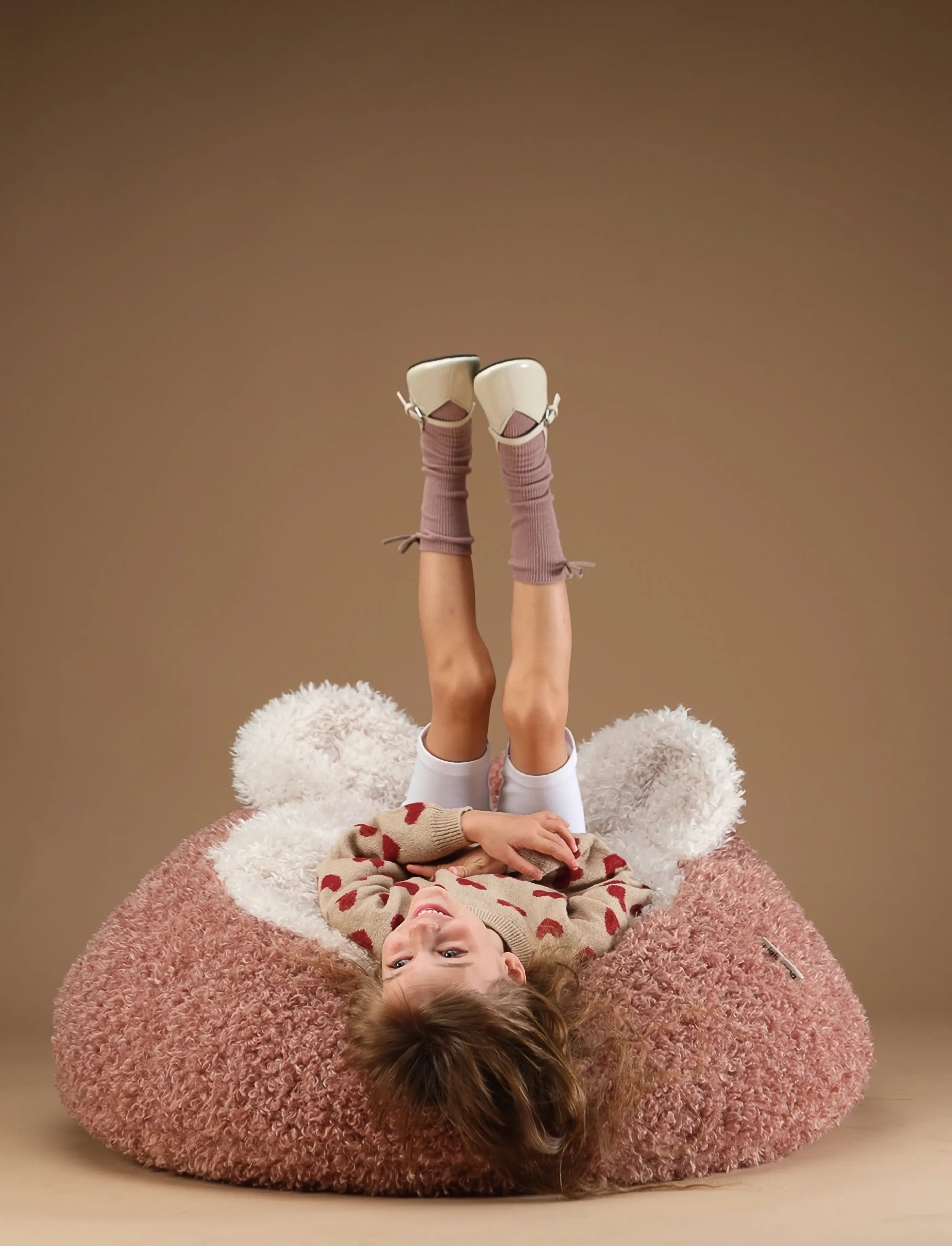 Wigiwama Beanbag Yeti, 90X90X42 cm, Furniture, Rosa - Chairs & Stools, Kinder