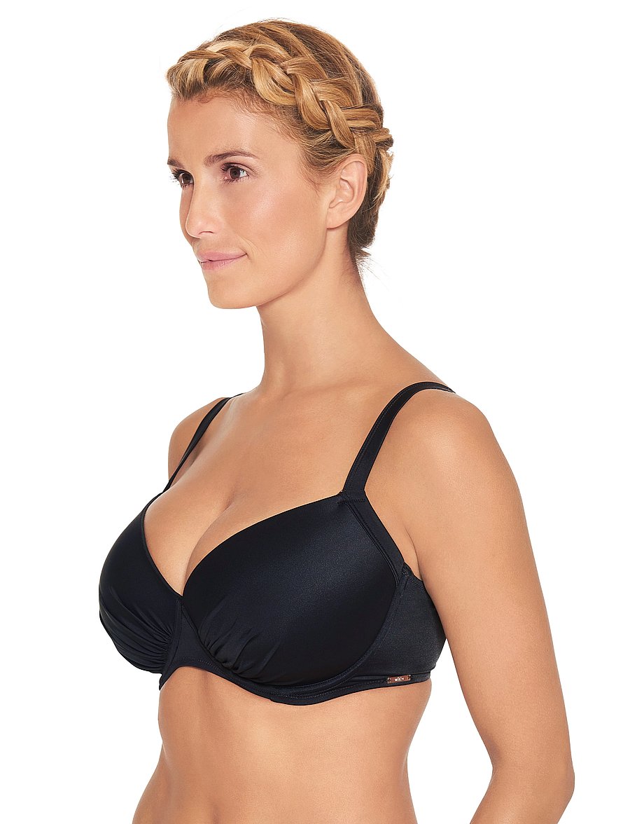 Wiki - Balconette bikini top - tugikaartega bikiinirinnahoidjad - black - 3