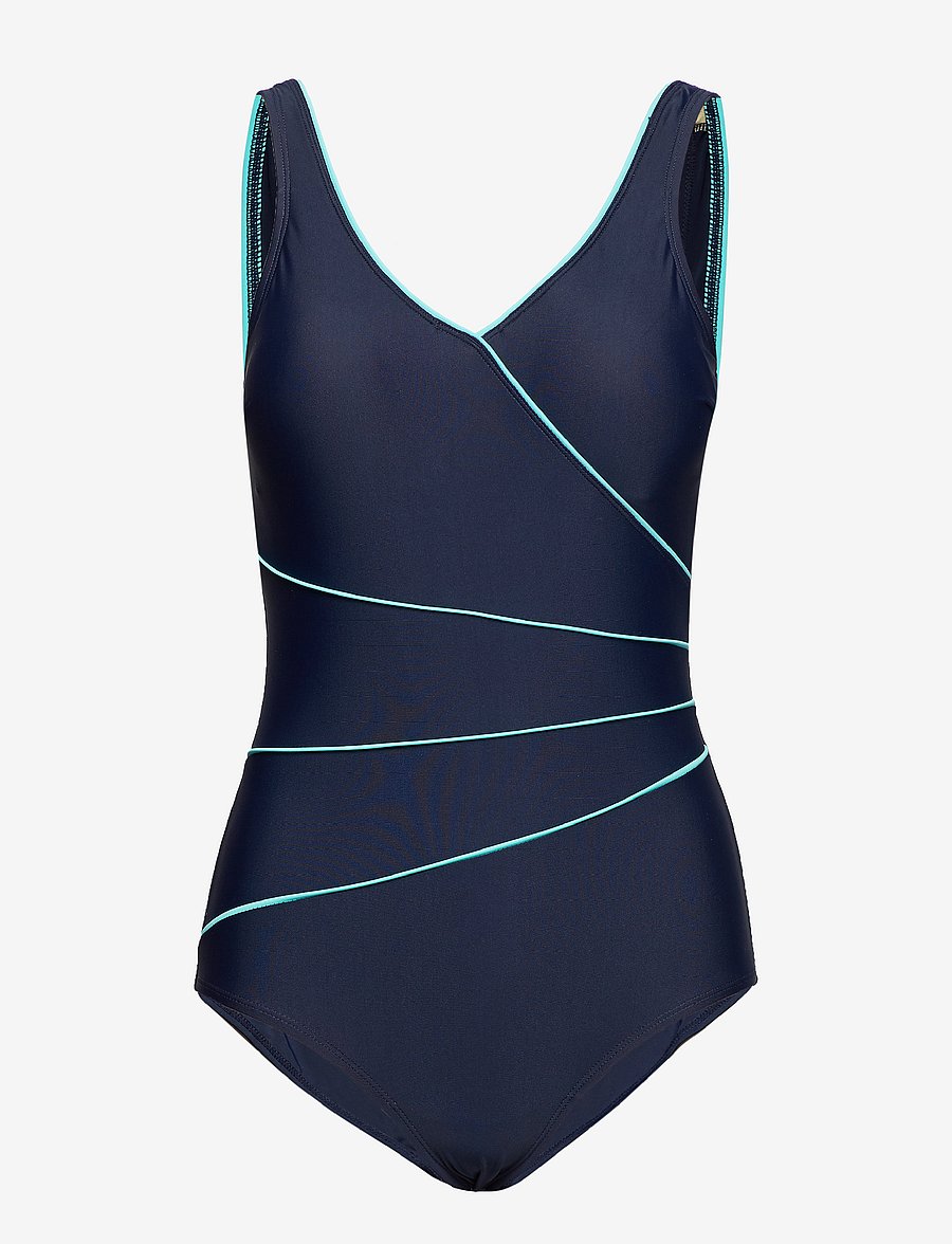 Wiki - Swimsuit Daniella Classic - badeanzüge - navy/aqua - 1
