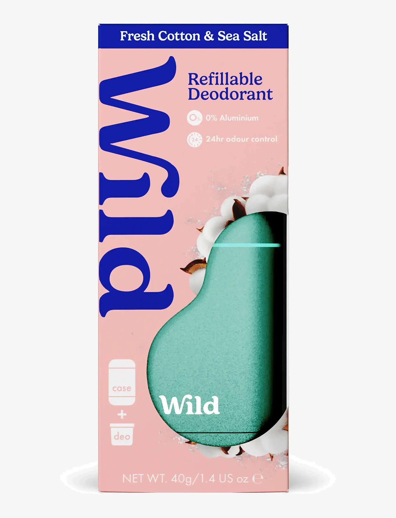 Wild - Wild deo stick aqua case fresh cotton sea salt - deostifter & cremer - clear - 1