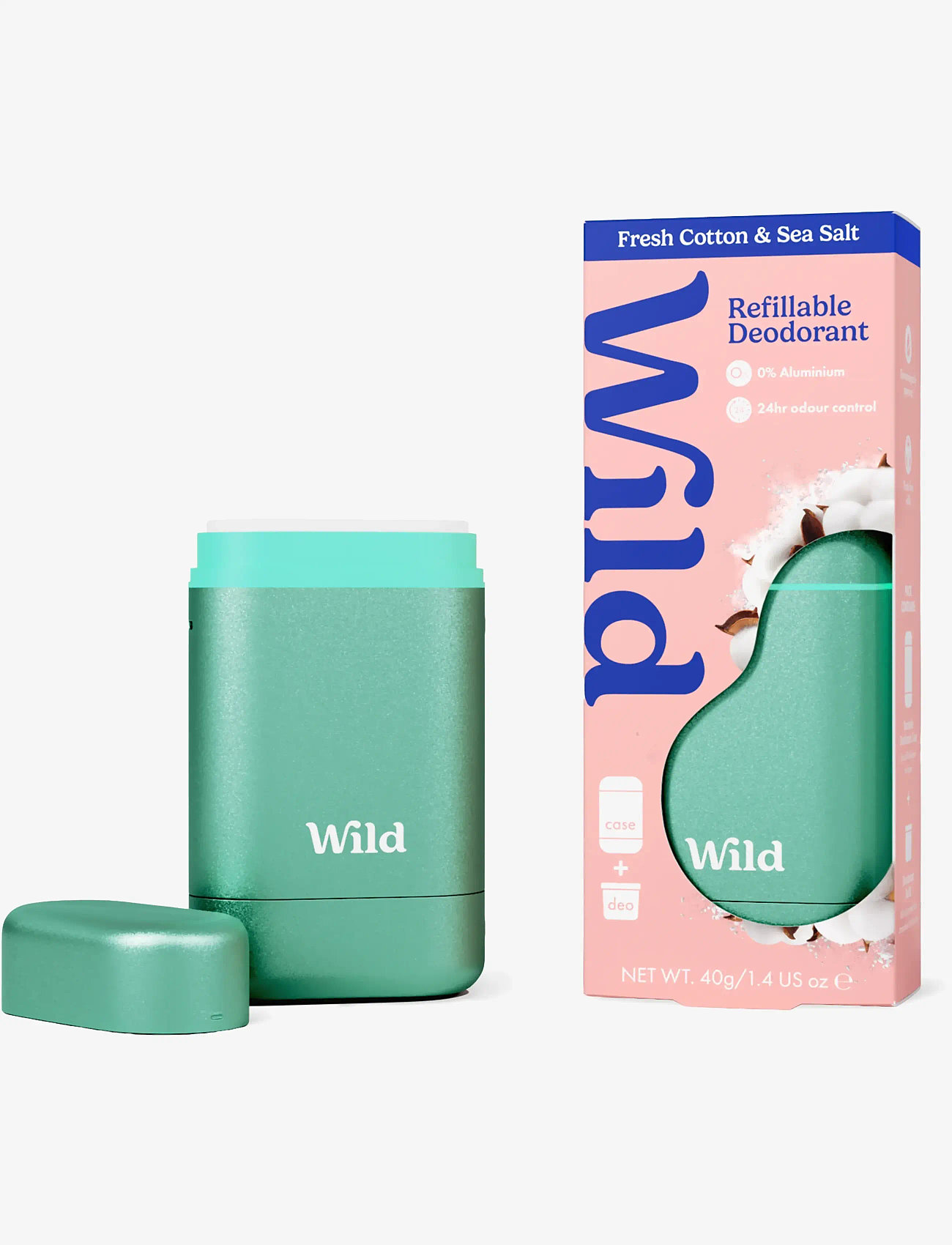 Wild - Wild deo stick aqua case fresh cotton sea salt - deostifter & cremer - clear - 2