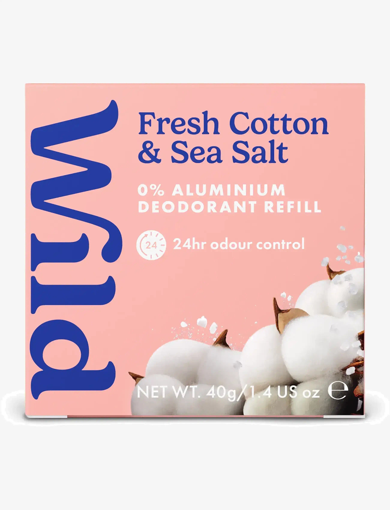 Wild - Wild deo stick refill fresh cotton sea salt - hudpleje - clear - 1