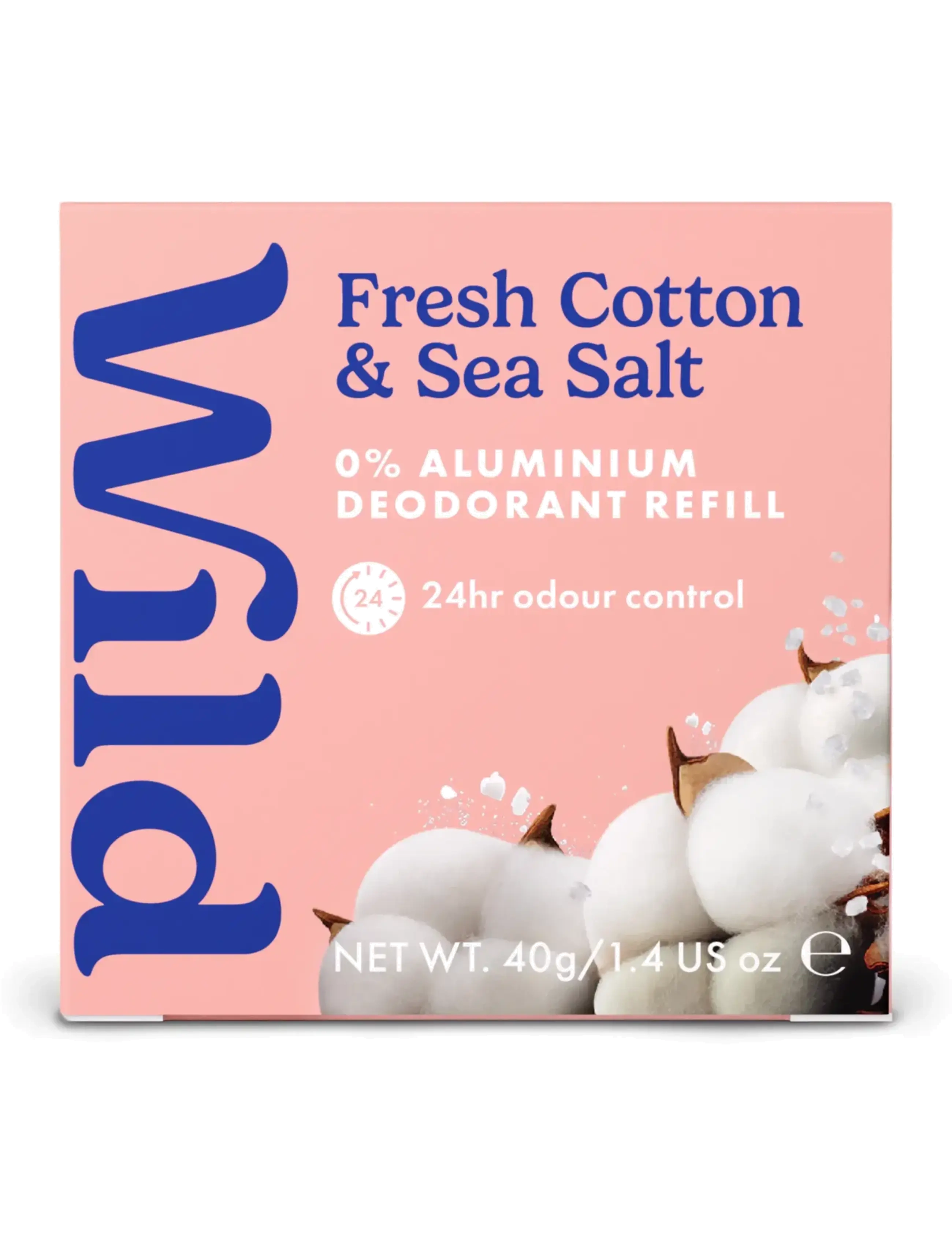 Wild Wild deo stick refill fresh cotton sea salt - Hudpleie - CLEAR / undefined