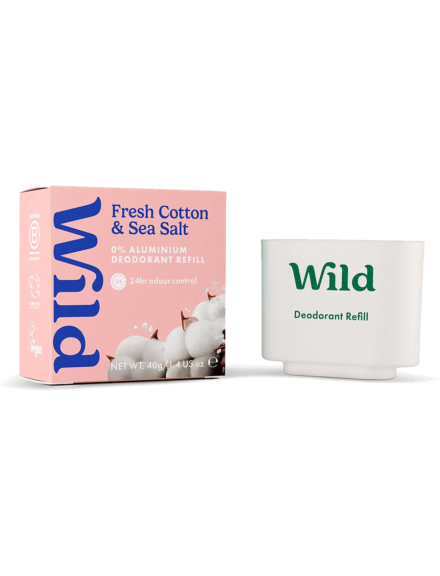 Wild - Wild deo stick refill fresh cotton sea salt - hudpleje - clear - 2
