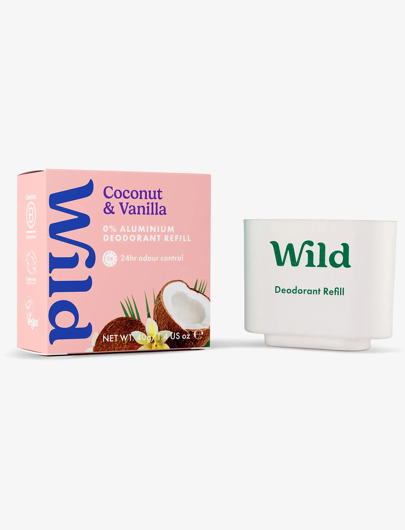 Wild - Wild deo stick refill coconut vanilla - hudpleje - clear - 2