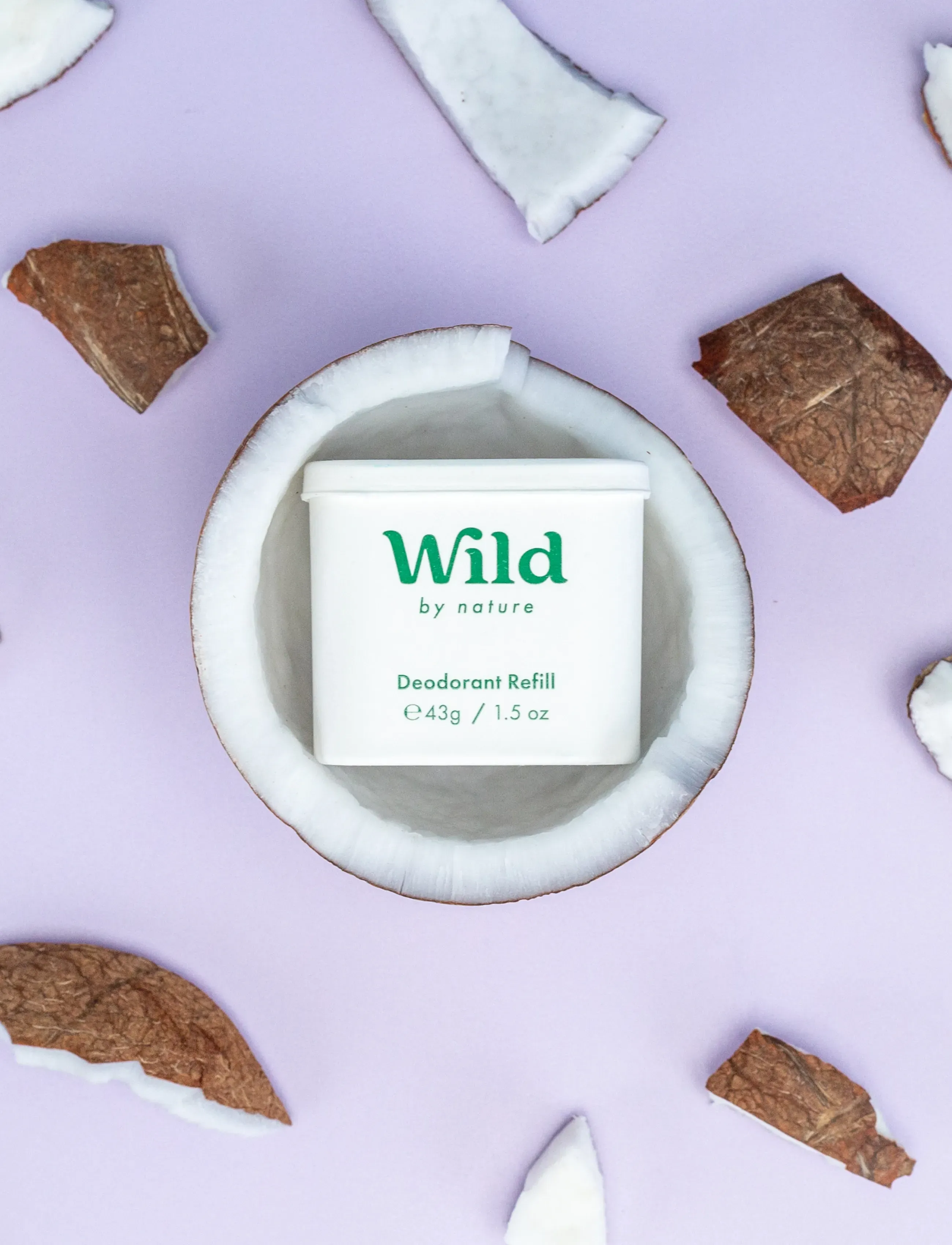 Wild Wild Deo Stick Refill Coconut Vanilla, 40 GR, Nude, Creams & Wipes, Creams & Wipes, Dame