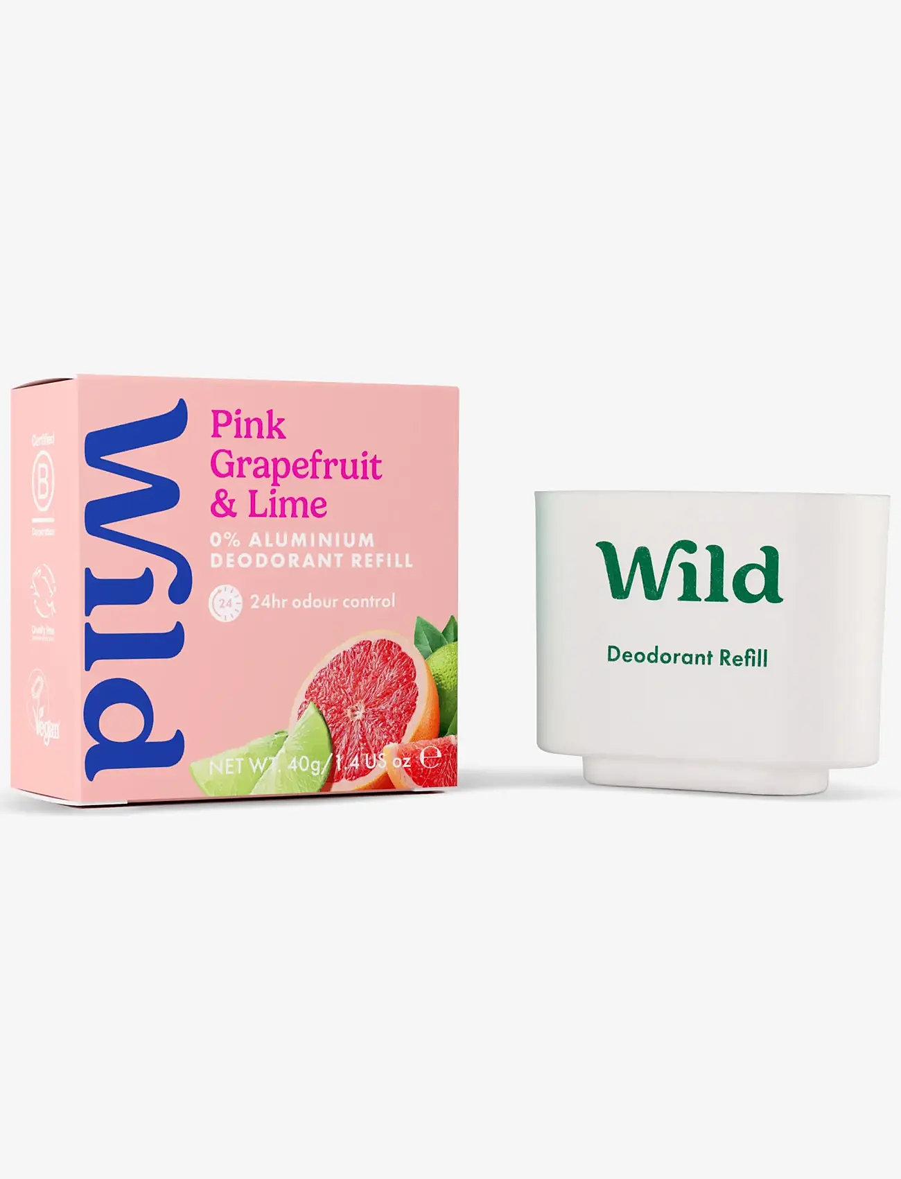 Wild - Wild deo stick refill pink grapefruit lime - laveste priser - clear - 1