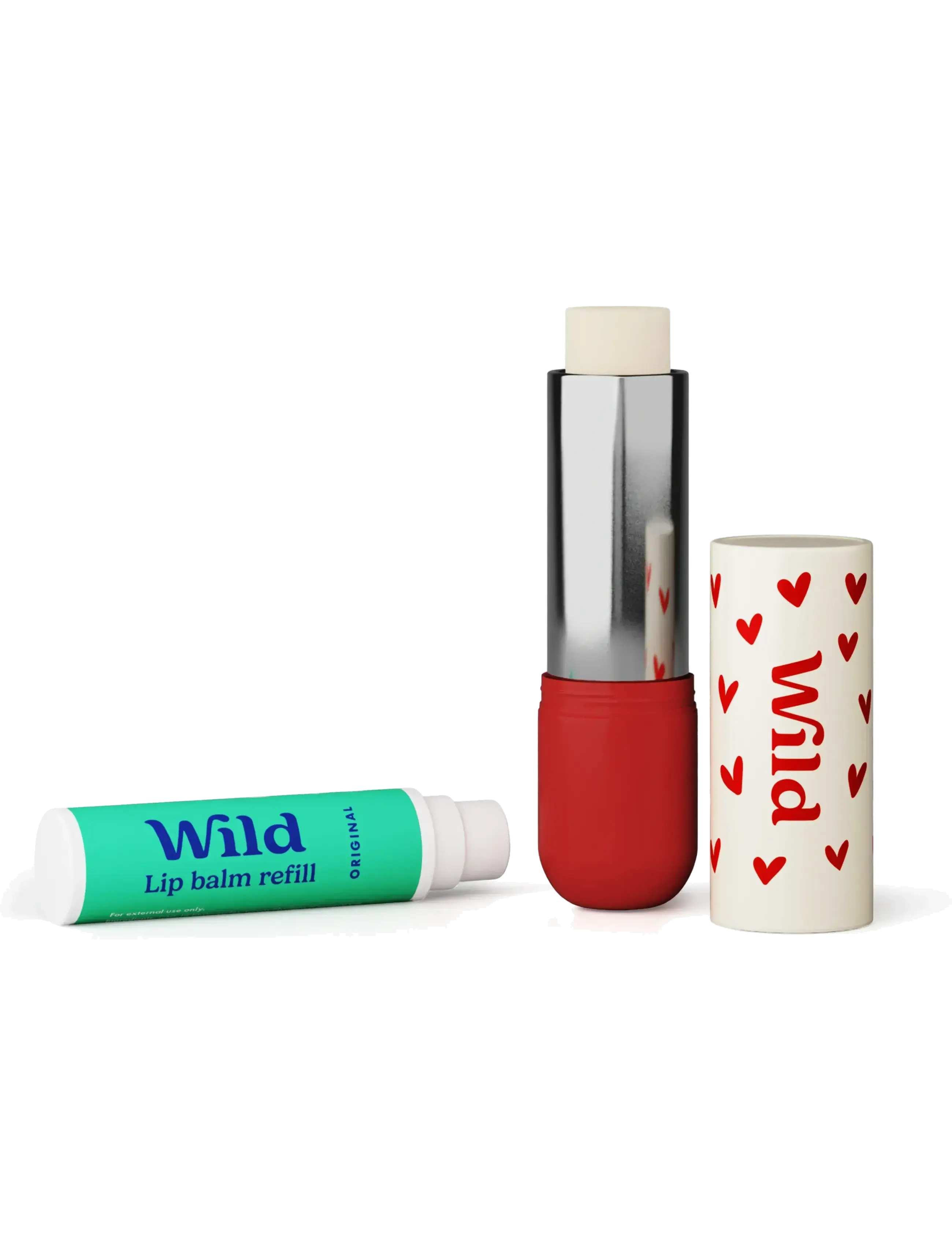 Wild - Wild lip balm heart case orginal spf - læbepomade - white - 2