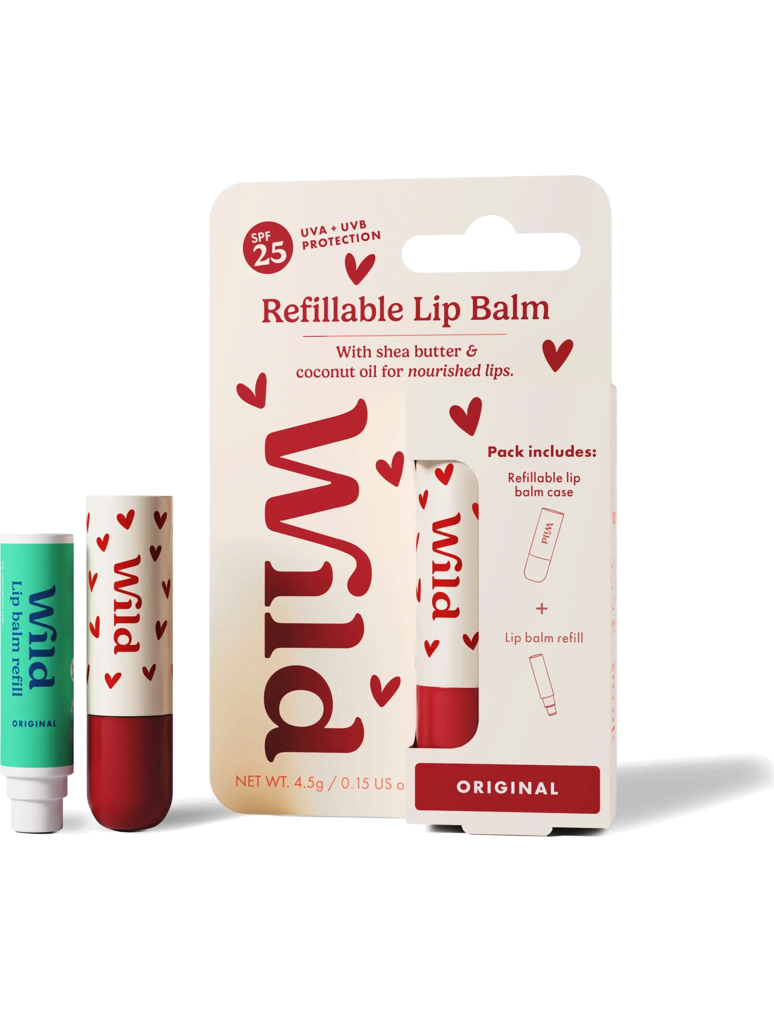 Wild - Wild lip balm heart case orginal spf - læbepomade - white - 3