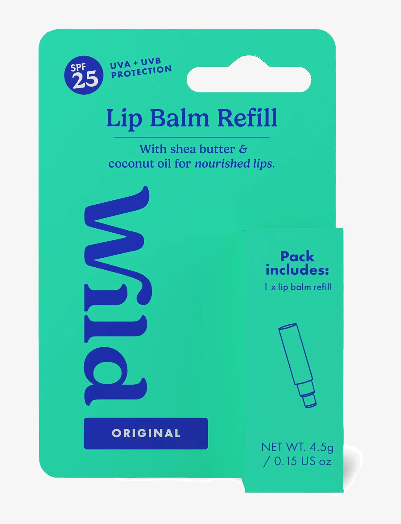 Wild - Wild lip balm refill orginal spf - læbepomade - white - 0