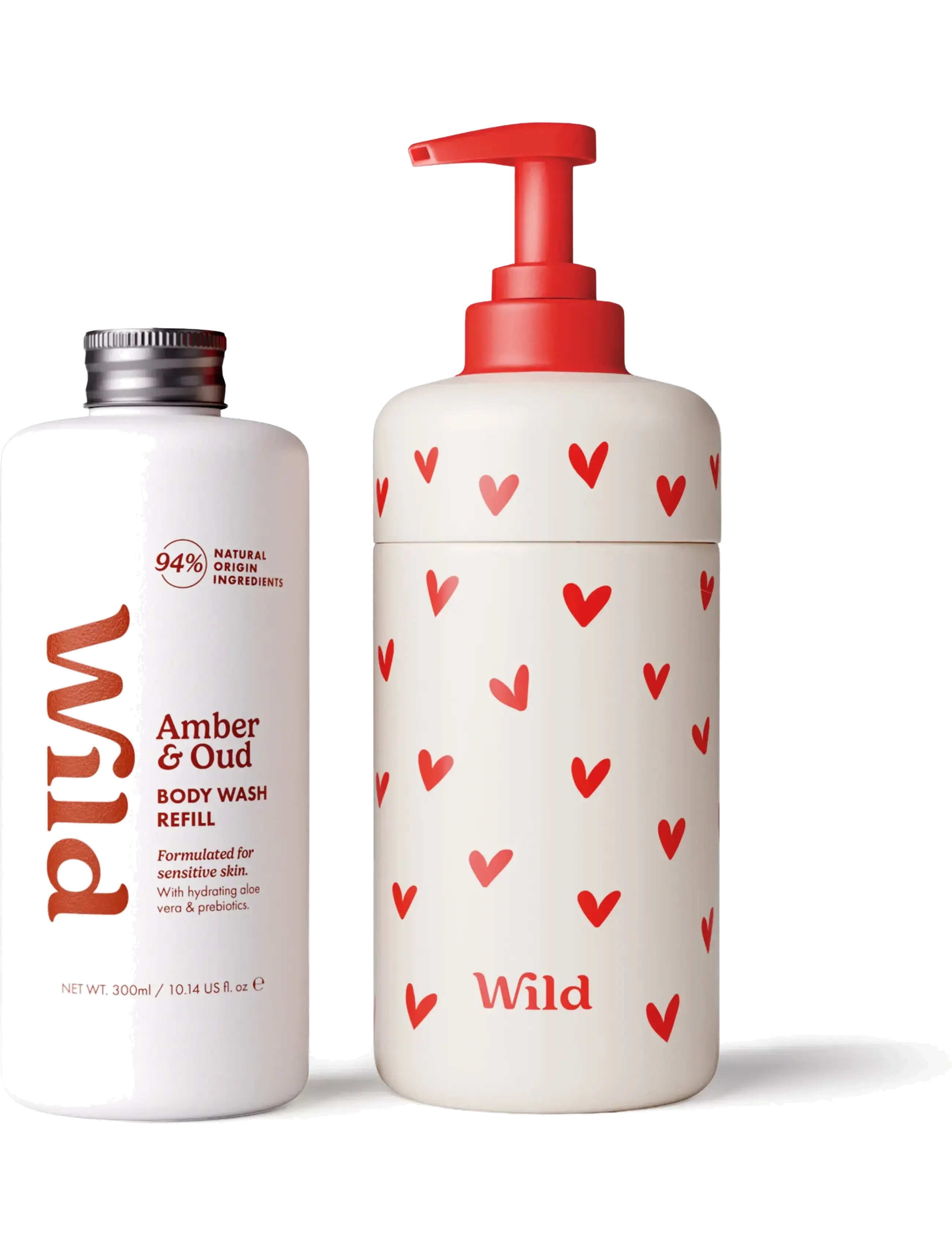 Wild - Wild body wash heart case amber oud - duschgel & duscholjor  - white - 3