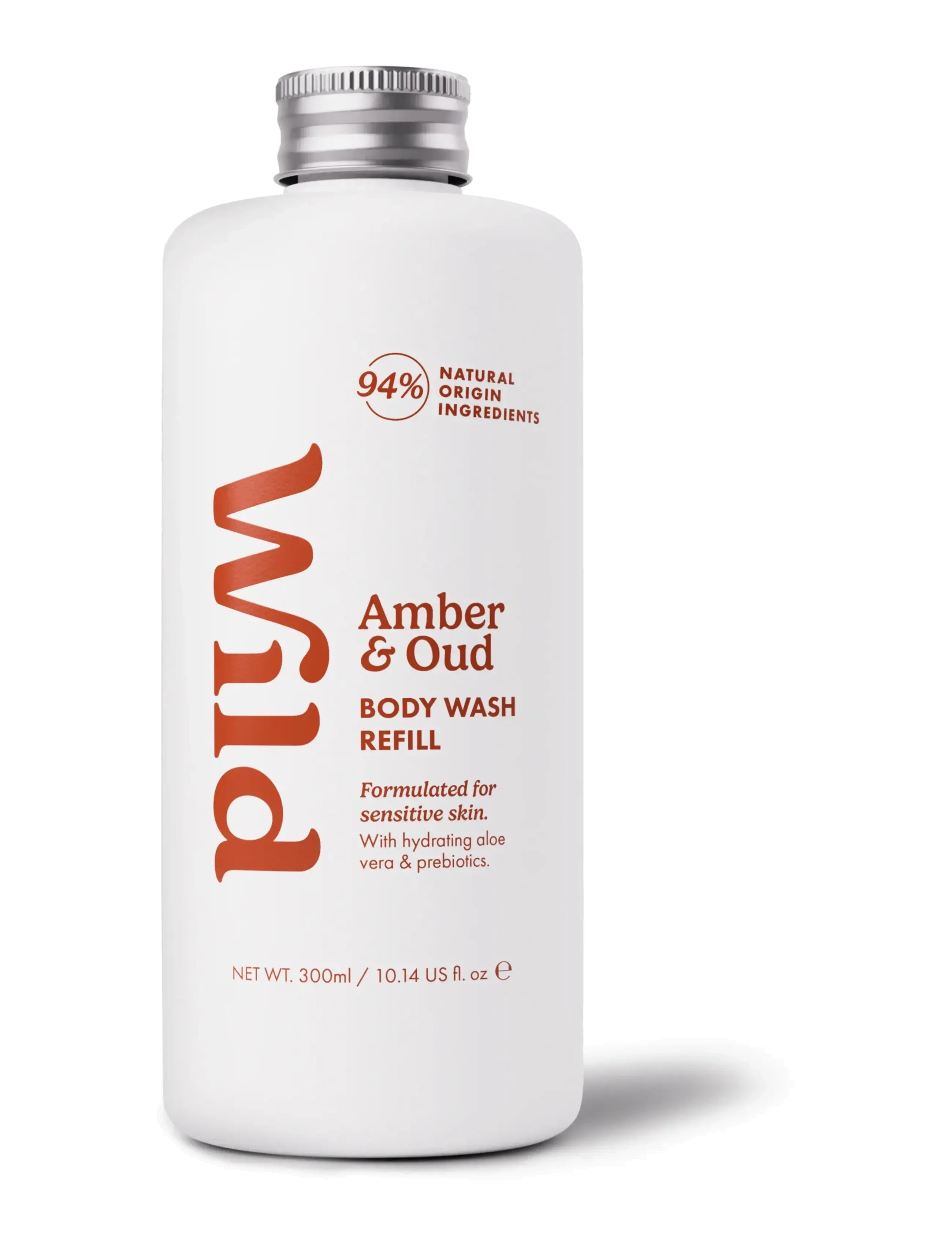 Wild Body Wash Refill Amber Oud, Badekar og bruser, Nude, Str: 300 ML