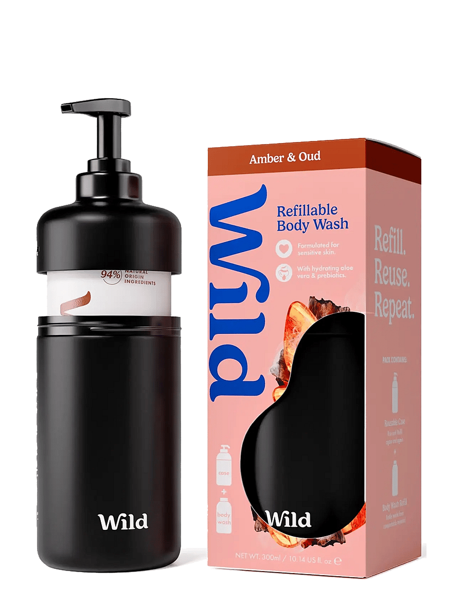 Wild - Wild body wash black case amber oud - shower gel & bruseolier - black - 1