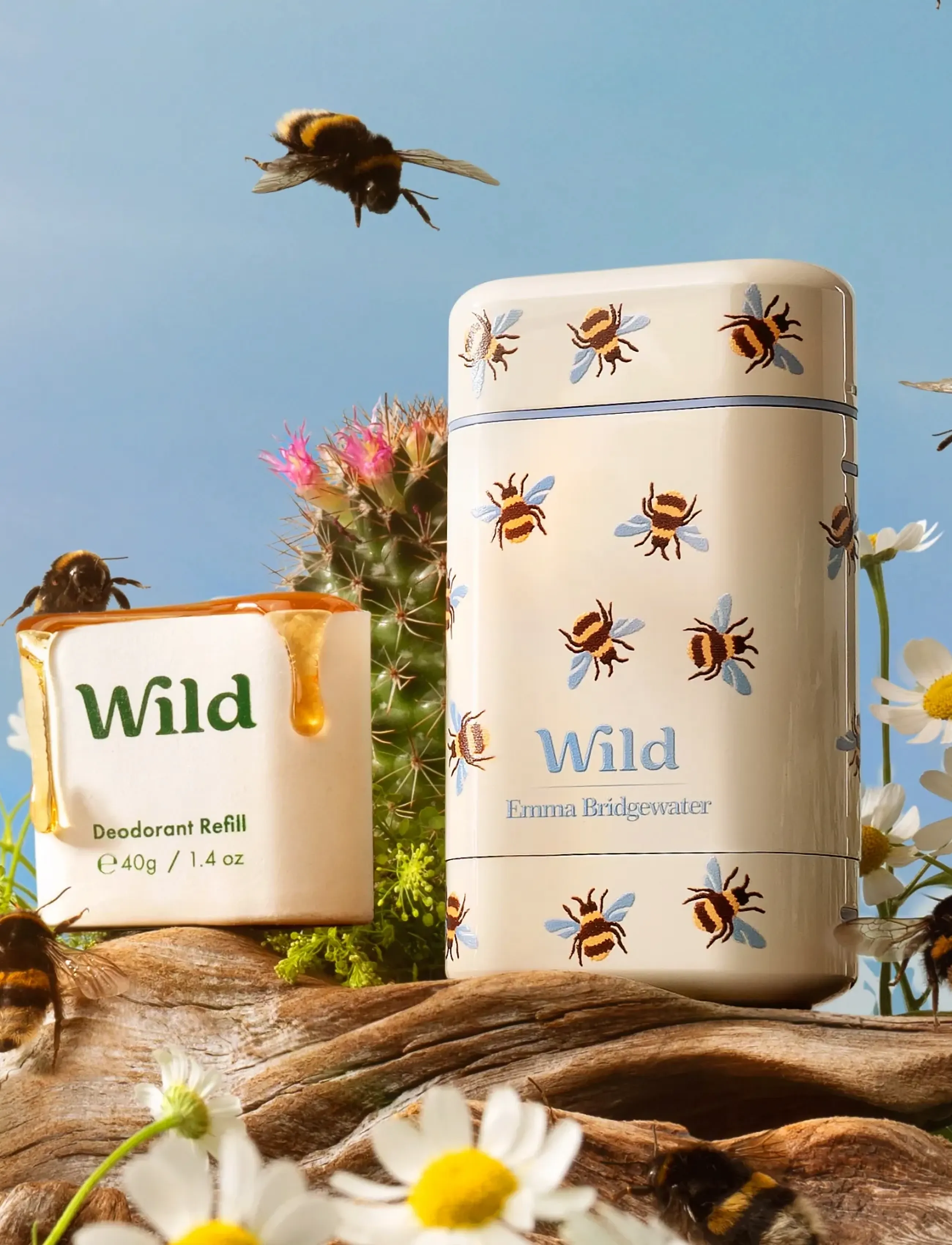 Wild Wild Deo Stick Bee Case Honey Cactusflower, 40 GR, Nude, Creams & Wipes, Creams & Wipes, Dame