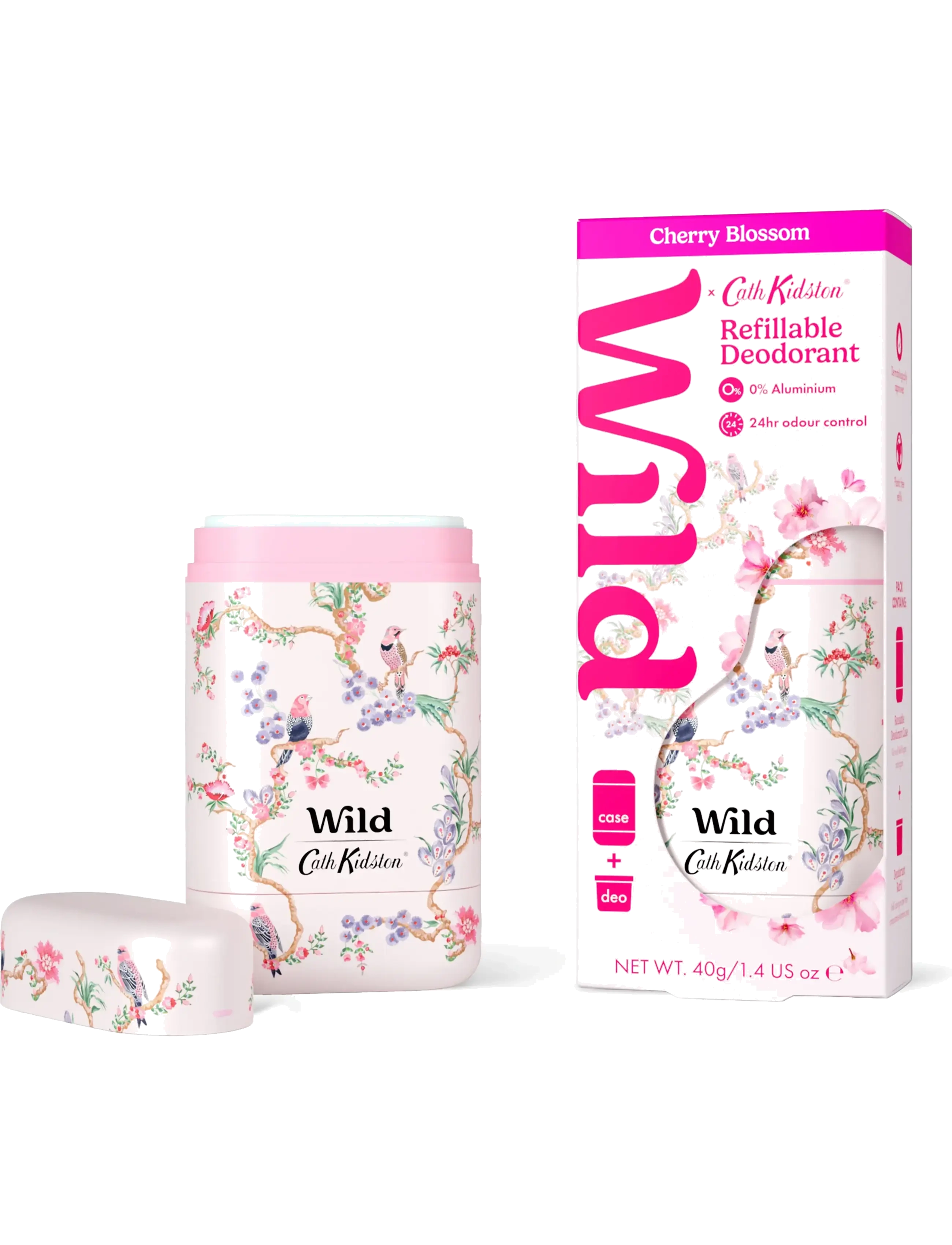 Wild - Wild deo stick birds berries case cherry blossom - clear - 2