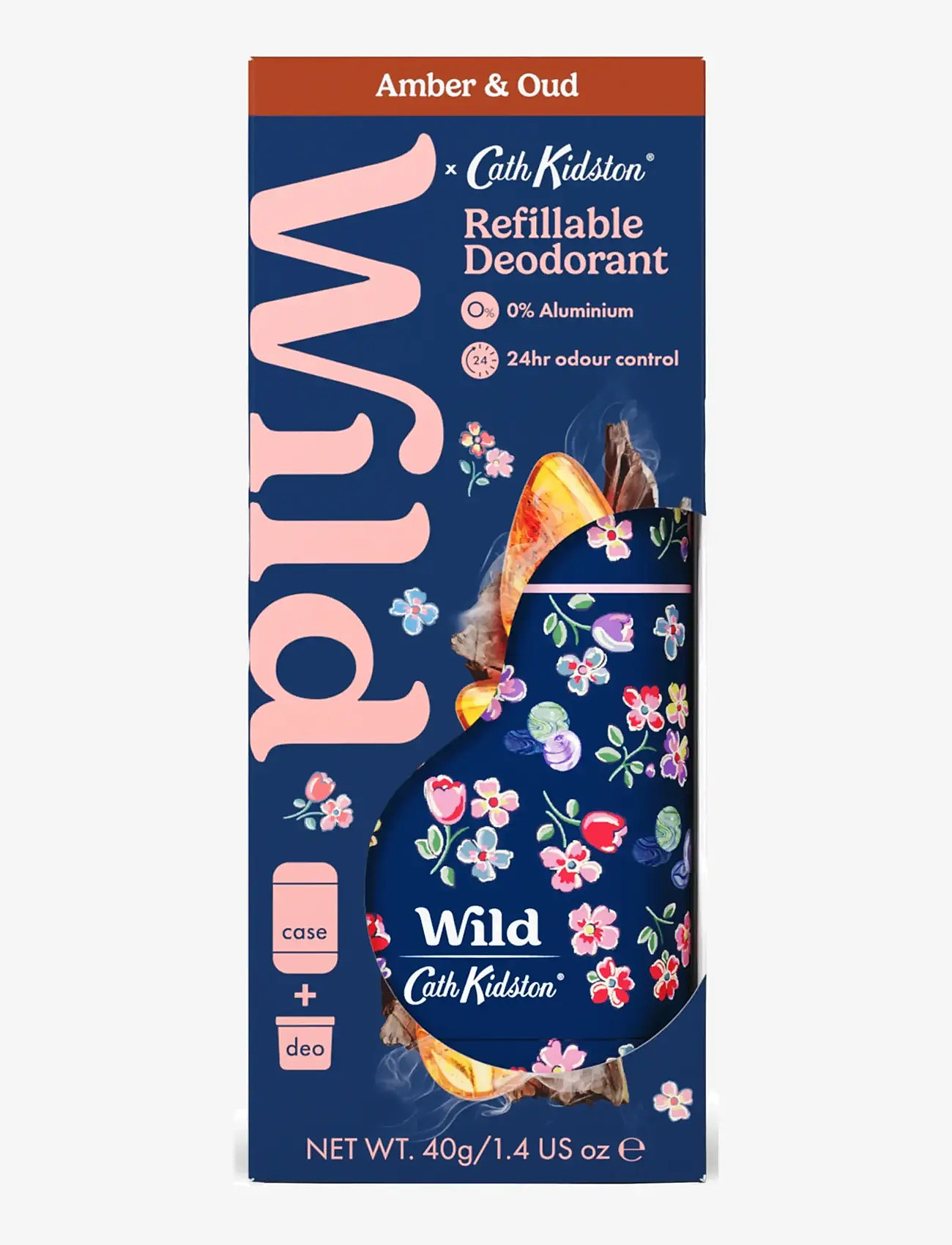 Wild - Wild deo stick marble ditsy case amber oud - deostifter & cremer - clear - 1