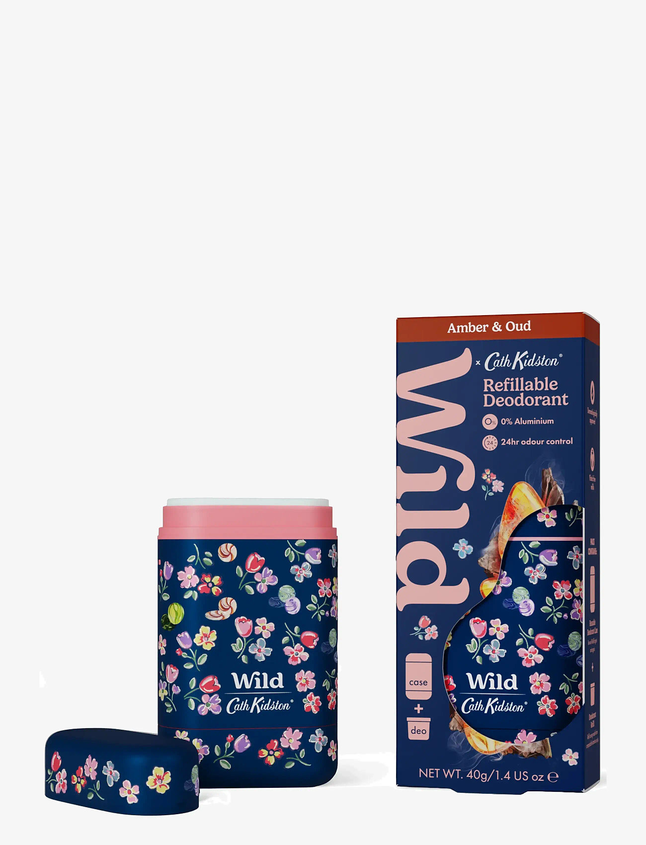 Wild - Wild deo stick marble ditsy case amber oud - deostifter & cremer - clear - 2