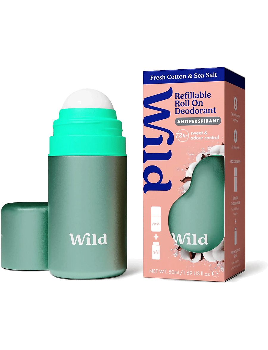 Wild - Wild antiper roll on aqua case fresh cotton sea salt - deo roll-on - clear - 2